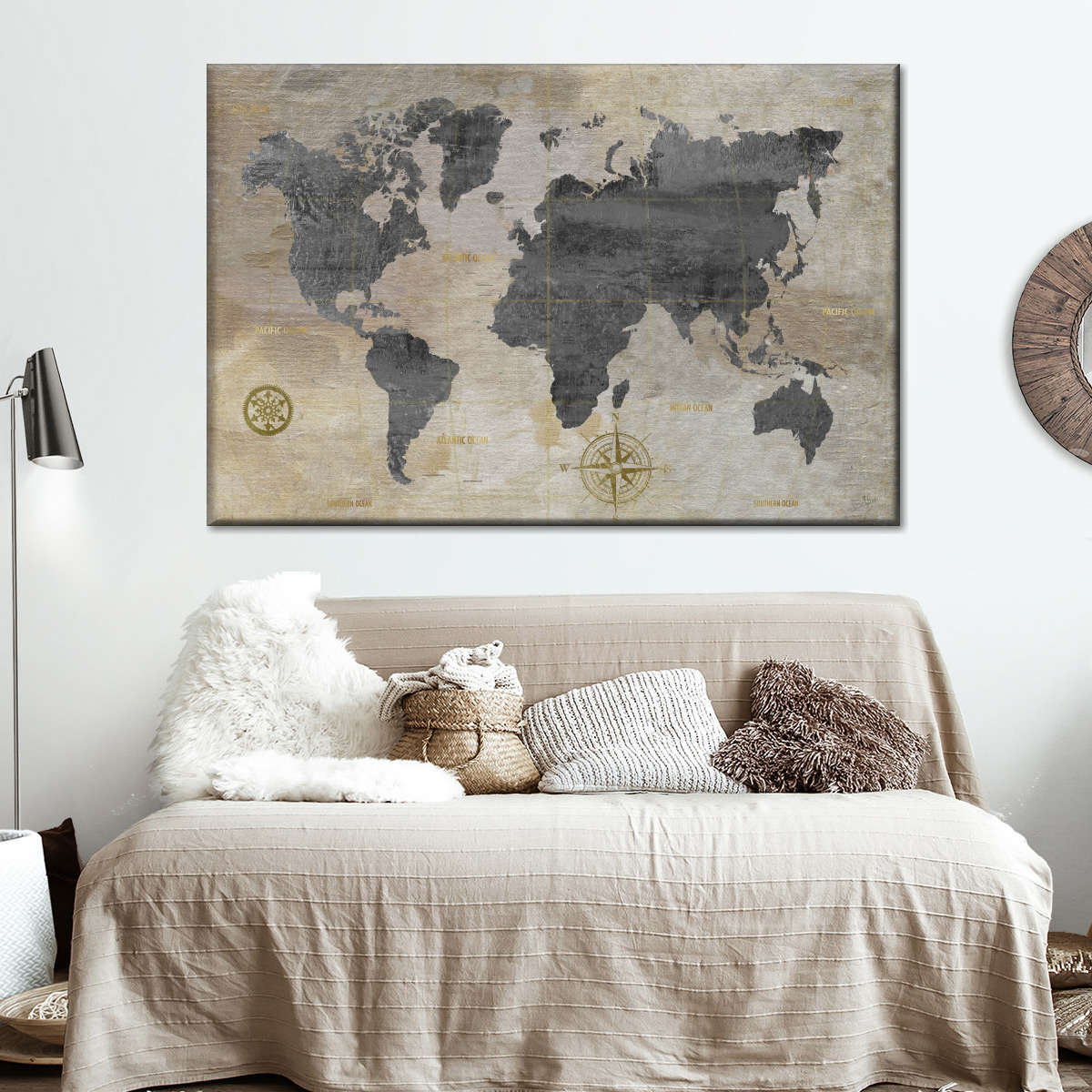 Modeled World Map Wall Art - Image 3