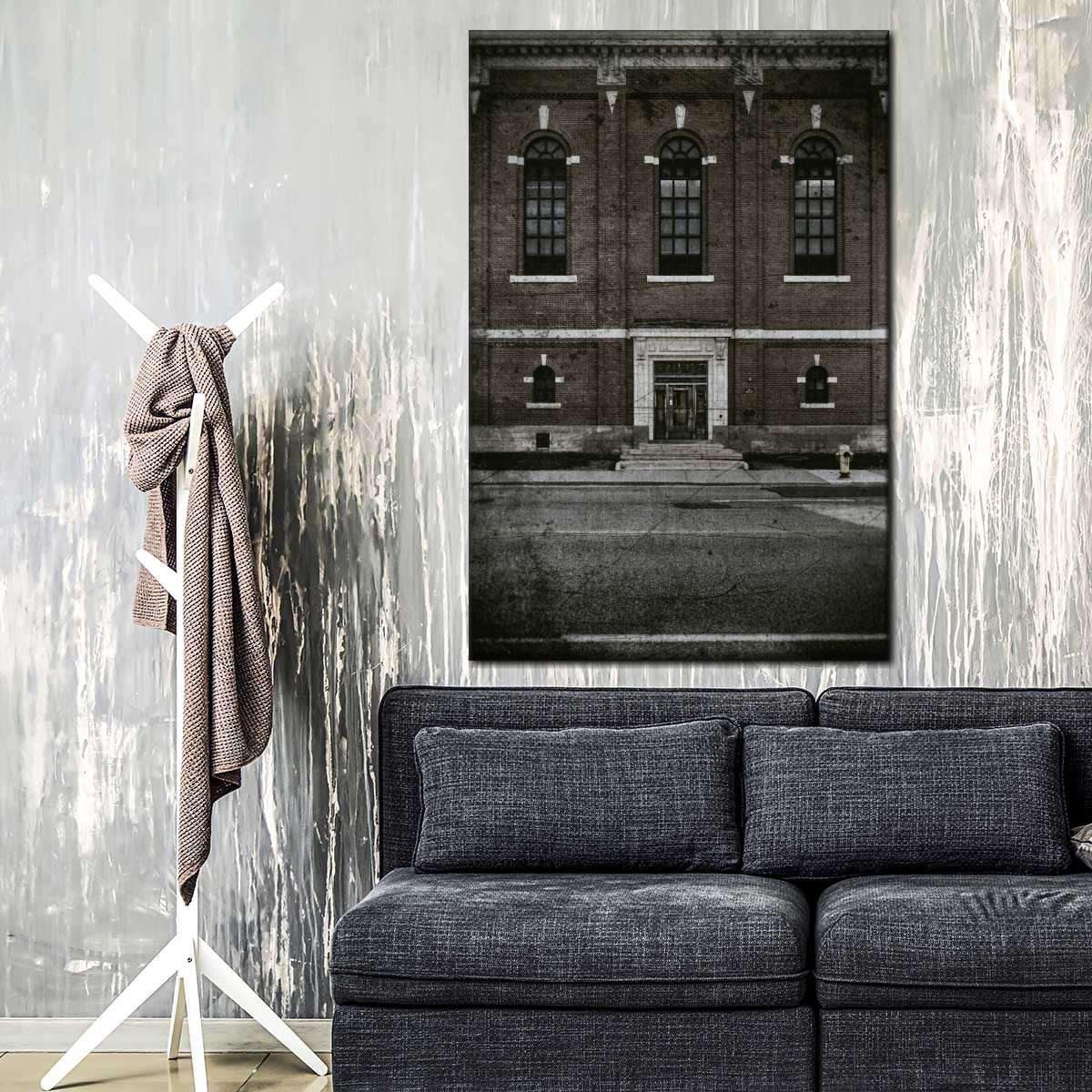 Moody Brick Facade Wall Art - Image 3