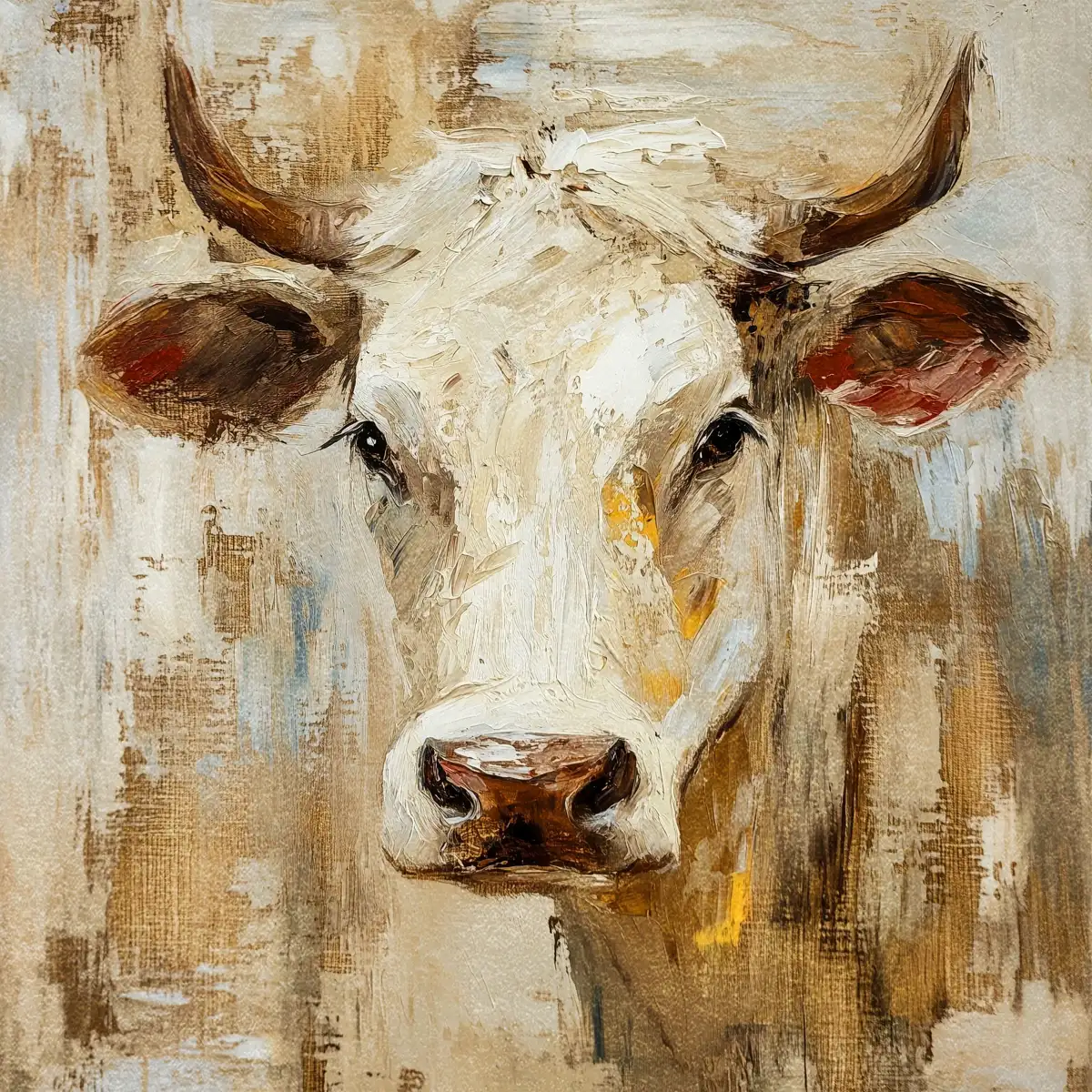 Muted Cow Wall Art - Image 13