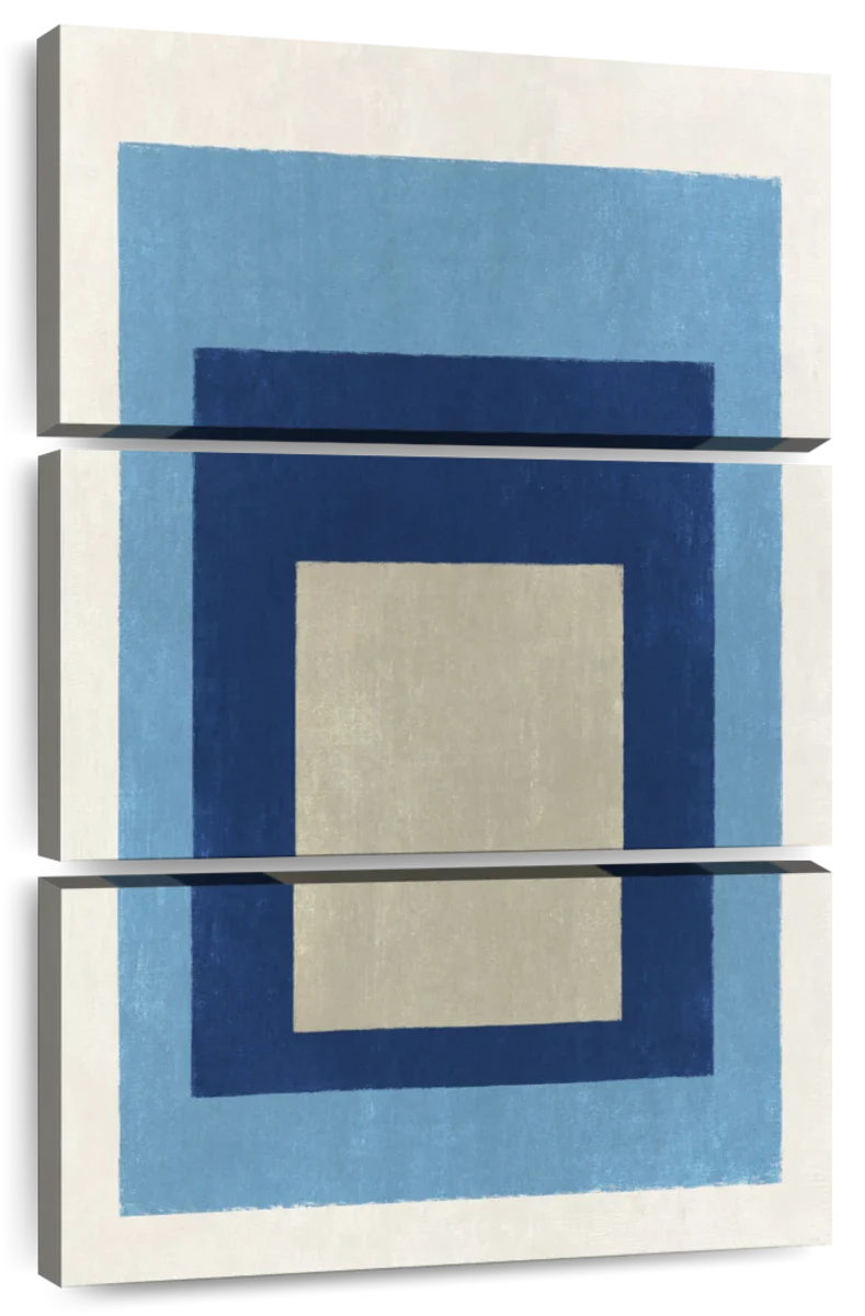Navy and Sky Blue Nested Rectangles Wall Art - Image 8