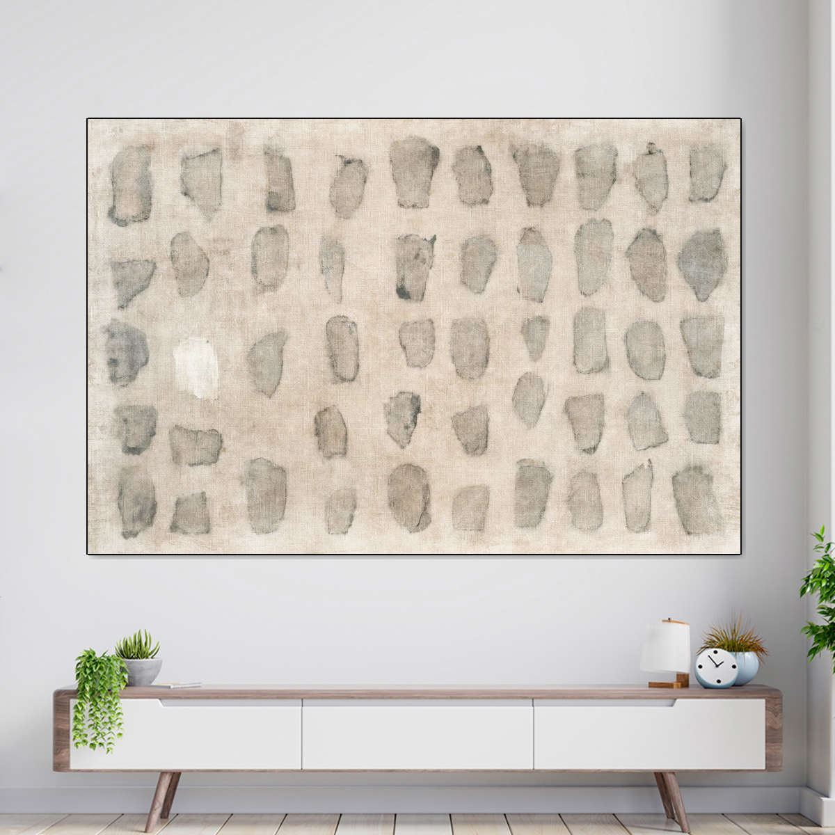 Neutral Canvas Dots Abstract Wall Art - Image 7