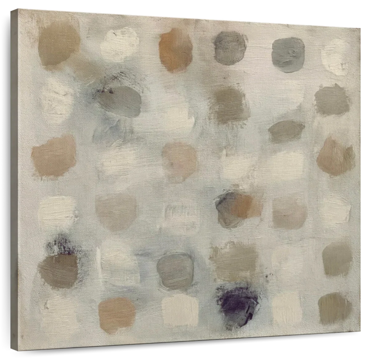 Neutral Dots on Canvas Wall Art