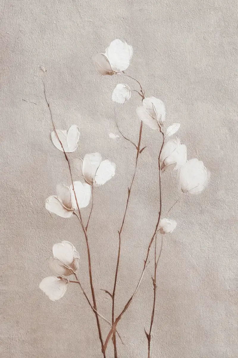 Neutral Flowers V Wall Art - Image 10
