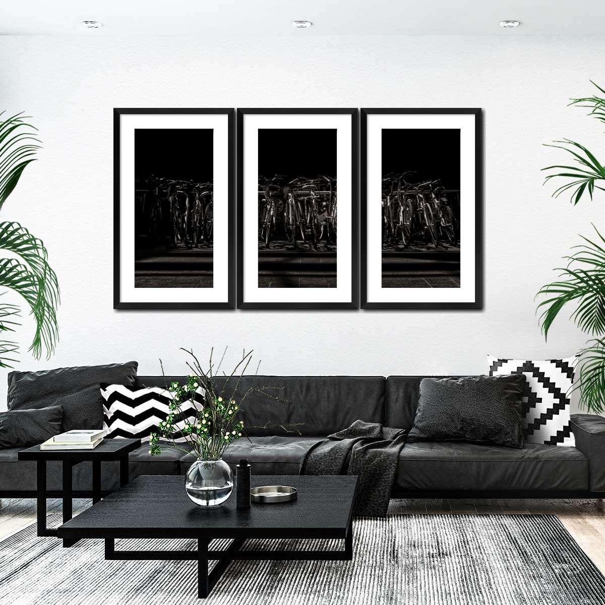 Nighttime Bicycle Row Wall Art - Image 9