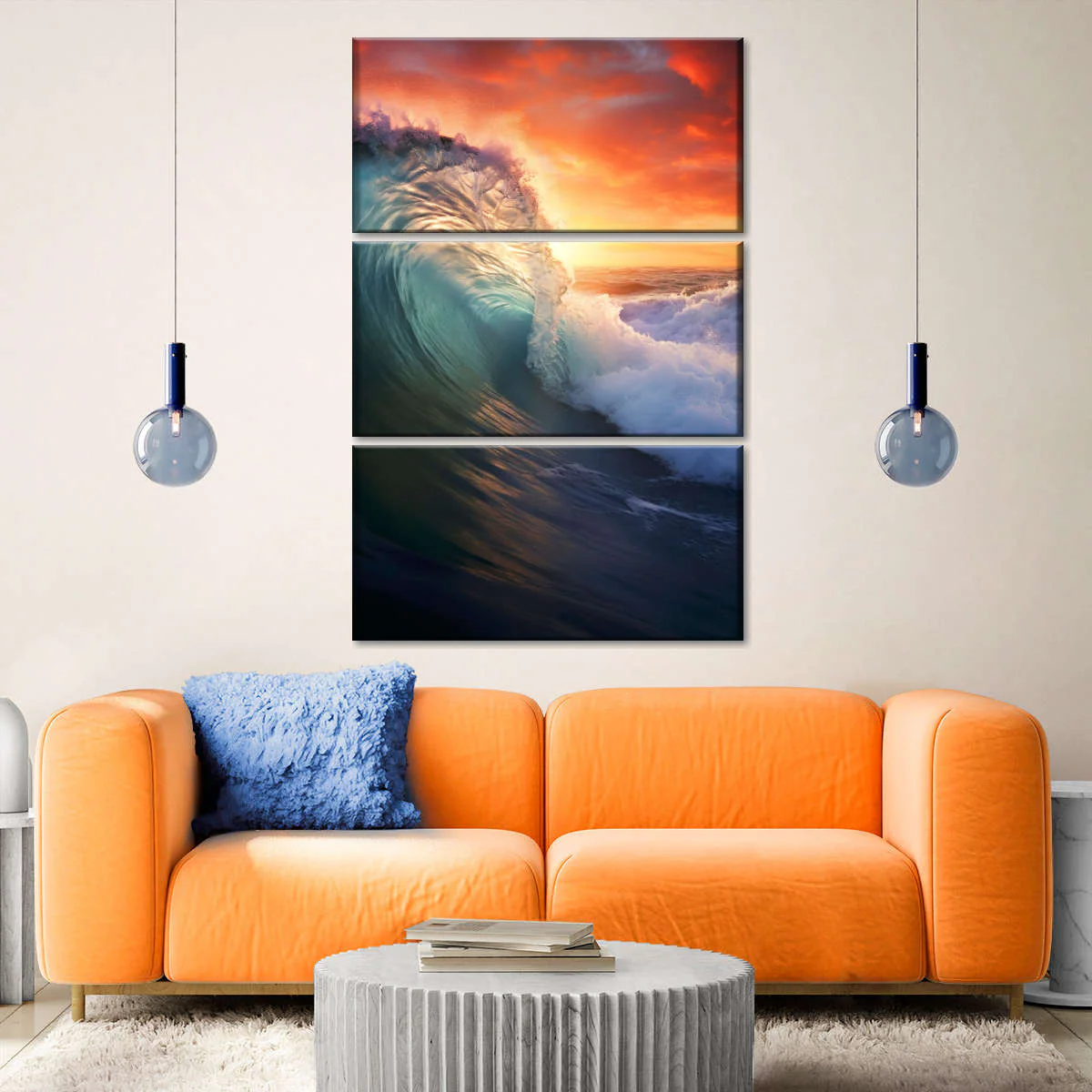 Oceanic - Burning Wave Wall Art - Image 2