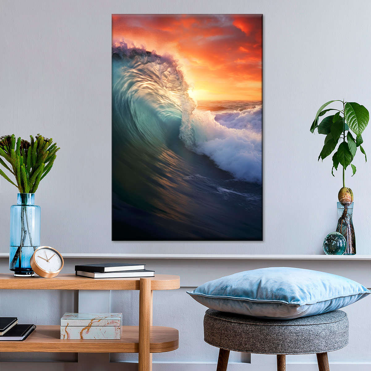 Oceanic - Burning Wave Wall Art - Image 3