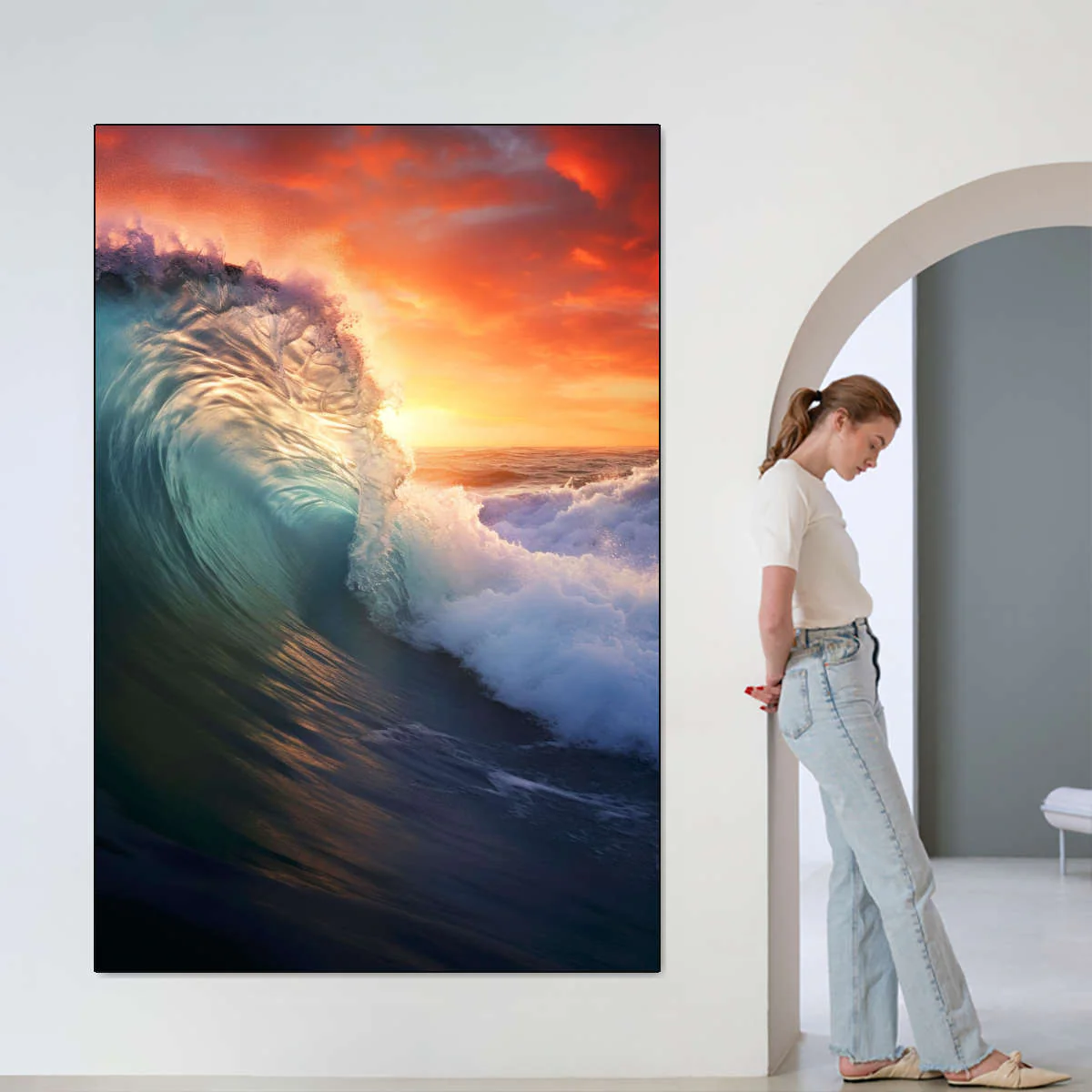 Oceanic - Burning Wave Wall Art - Image 4