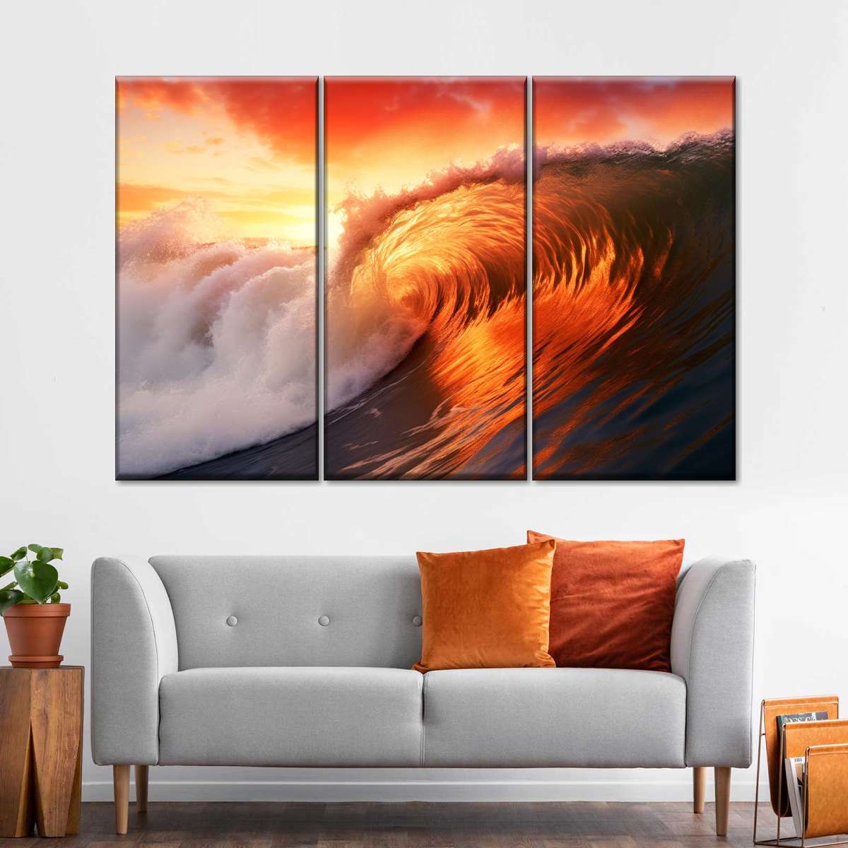 Oceanic - Ember Curl Wall Art - Image 2
