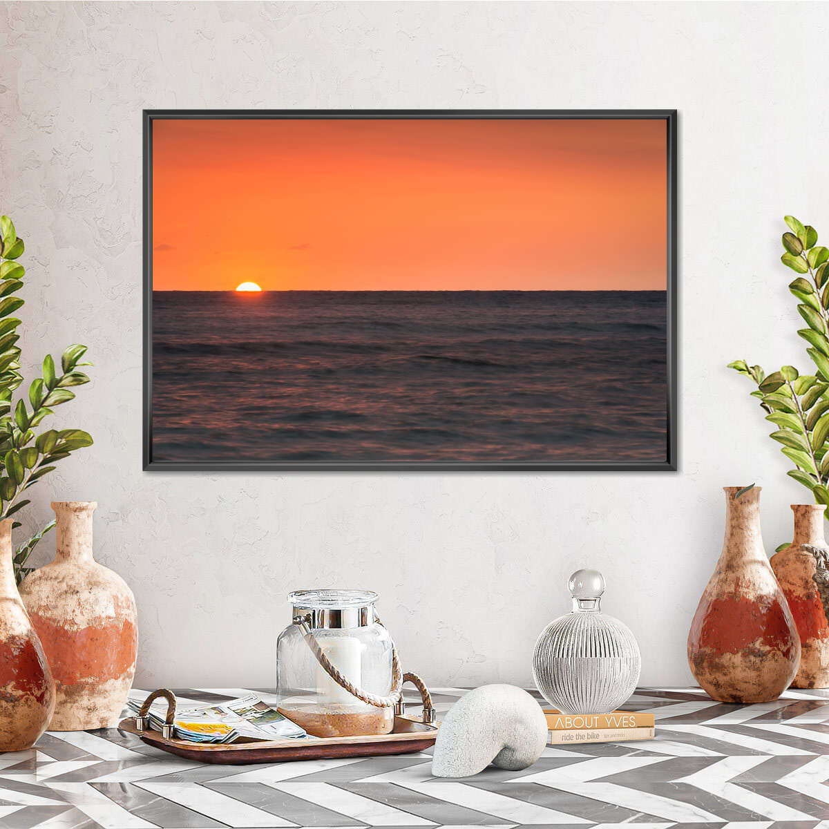 Orange Seashore Wall Art - Image 5