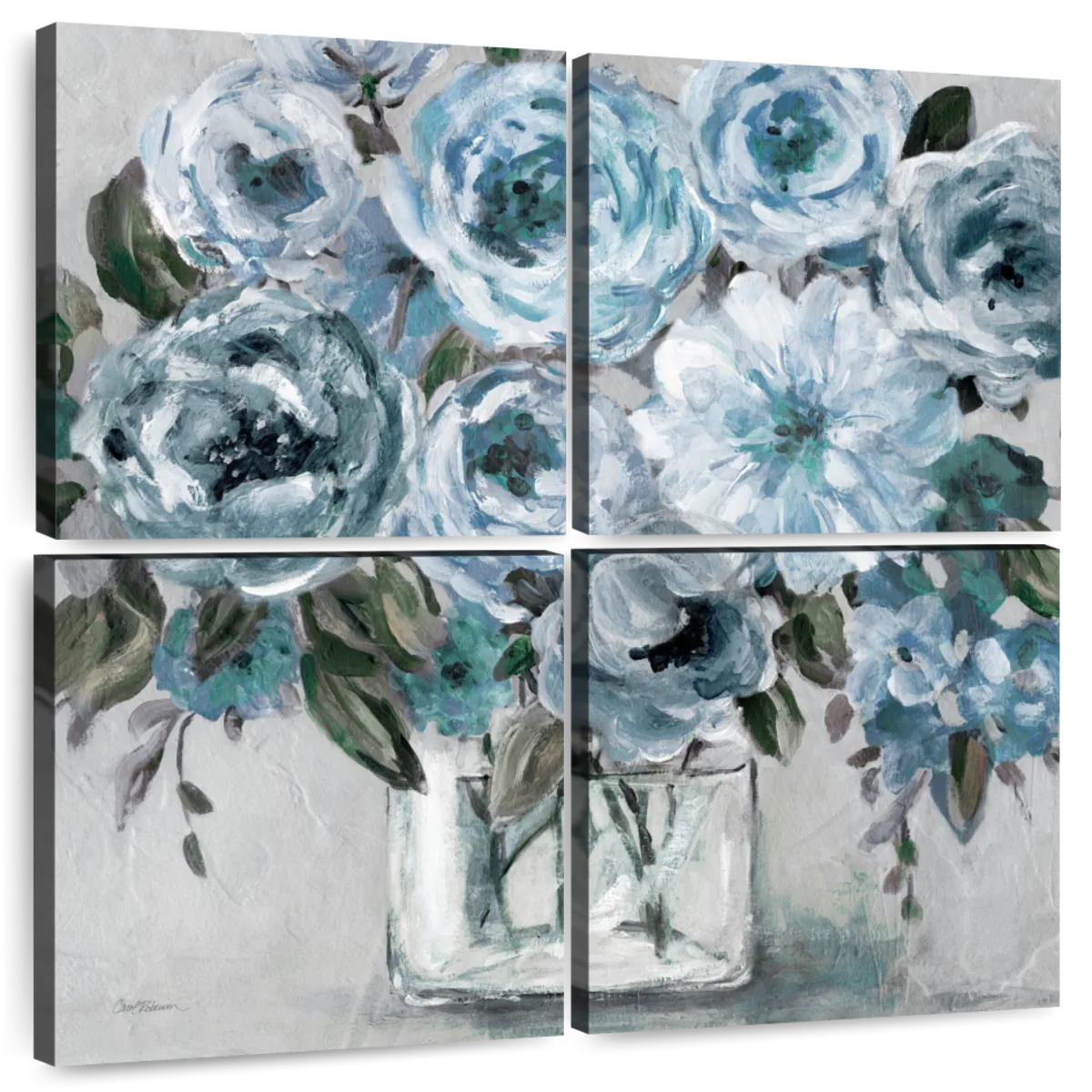 Painterly Blues Wall Art - Image 8