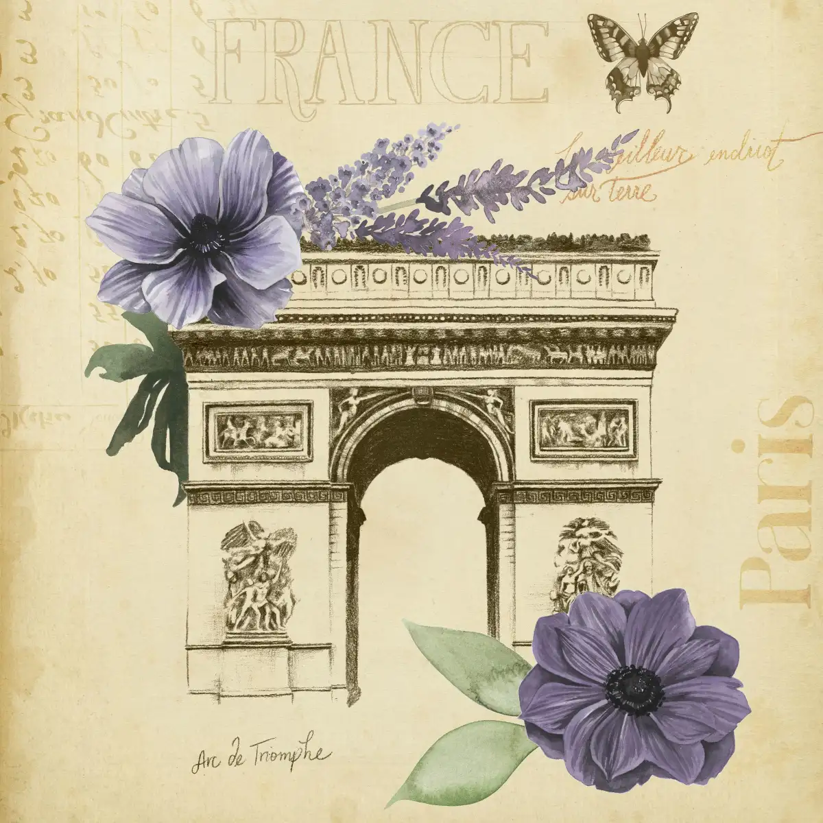 Paris Ephemera Collection A Wall Art - Image 12