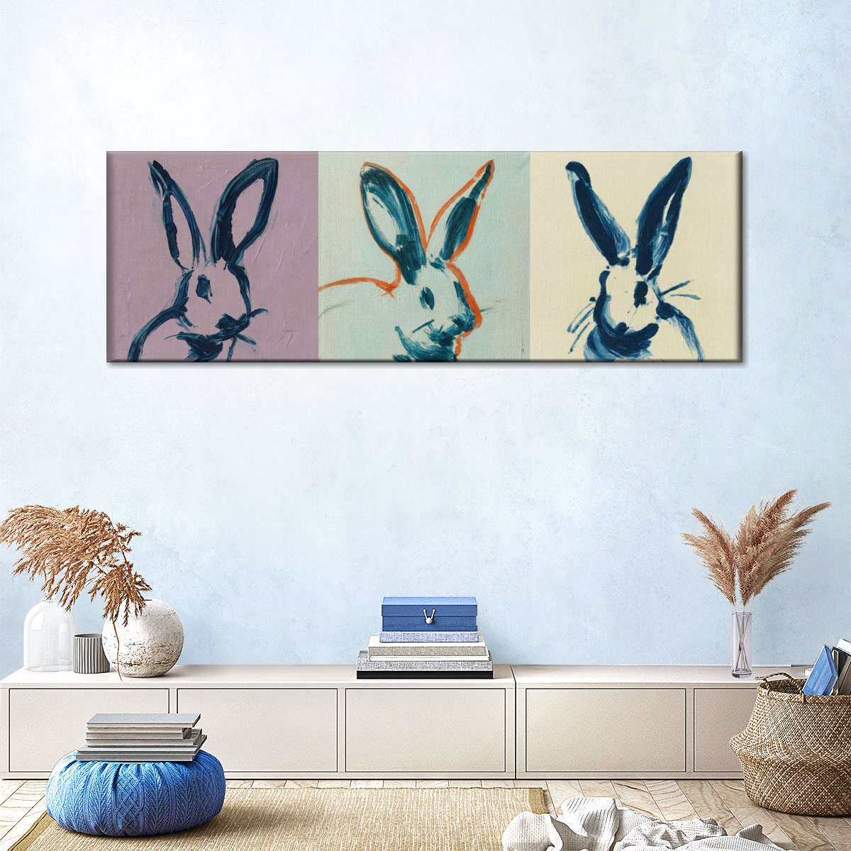 Pastel Rabbit Triptych Wall Art - Image 21