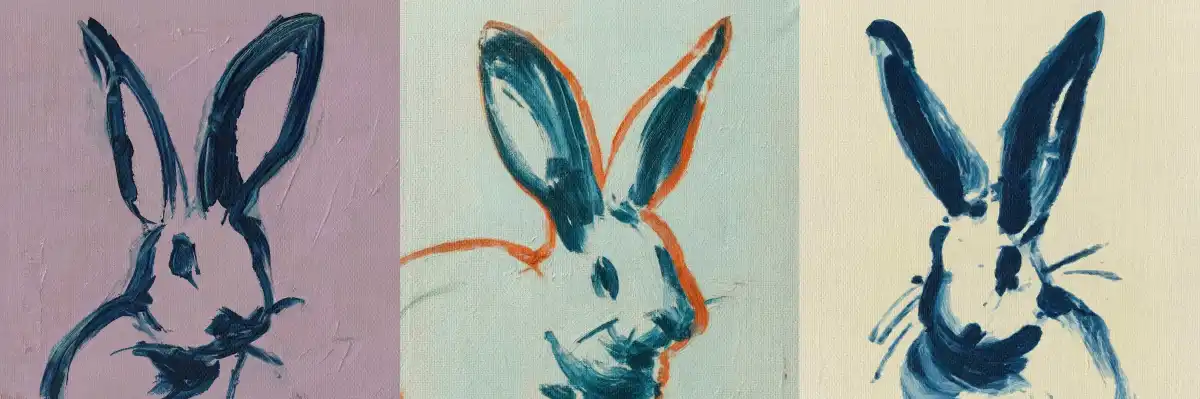 Pastel Rabbit Triptych Wall Art - Image 32