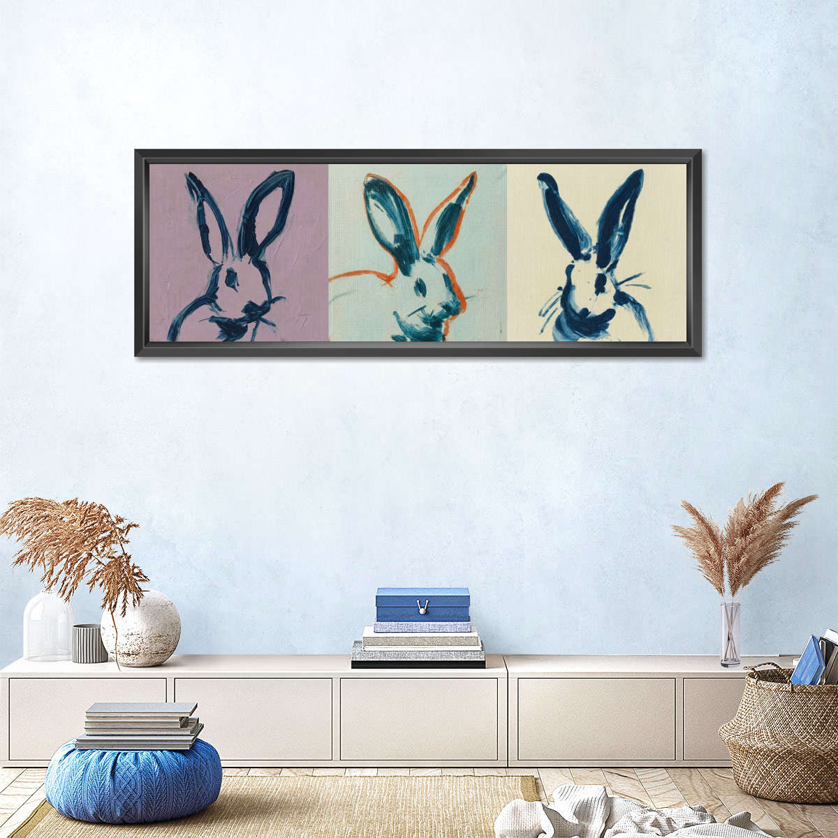 Pastel Rabbit Triptych Wall Art - Image 6