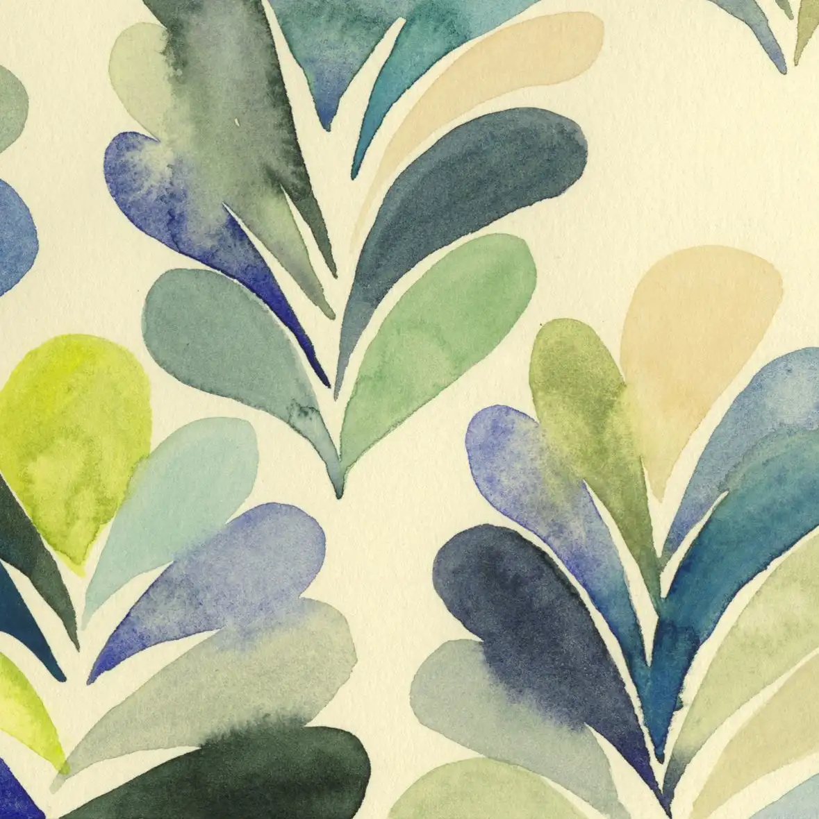 Patterned Watercolor Palms Wall Art - Image 15