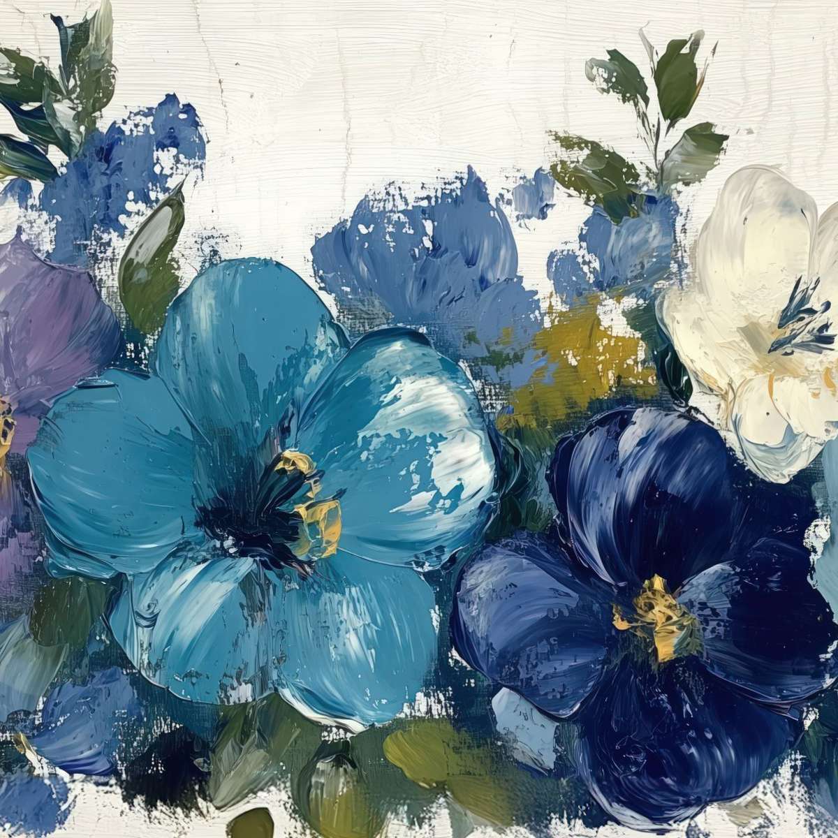 Peacock Flowers II Wall Art - Image 3