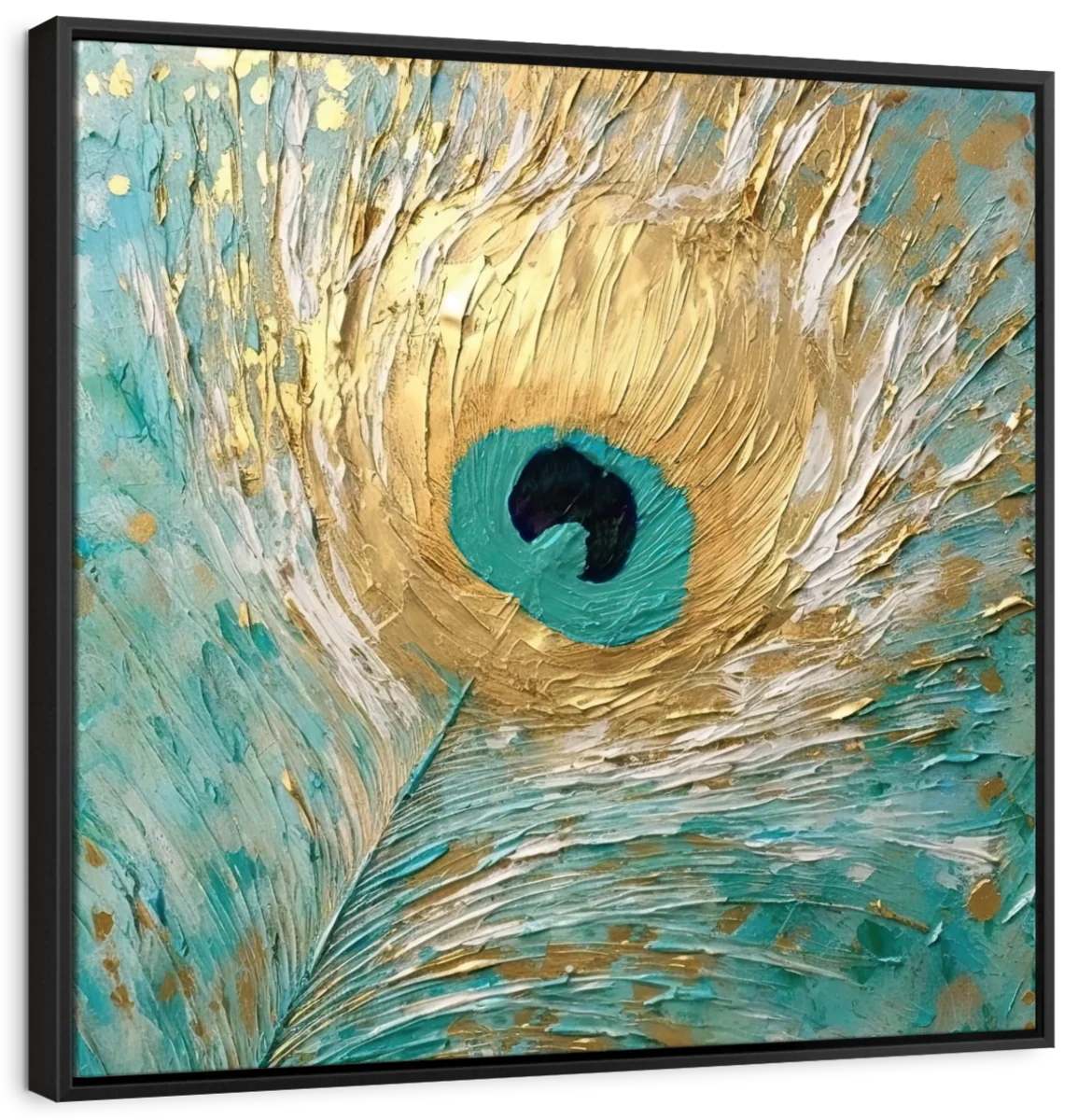 Peacock Impasto I Wall Art - Image 10