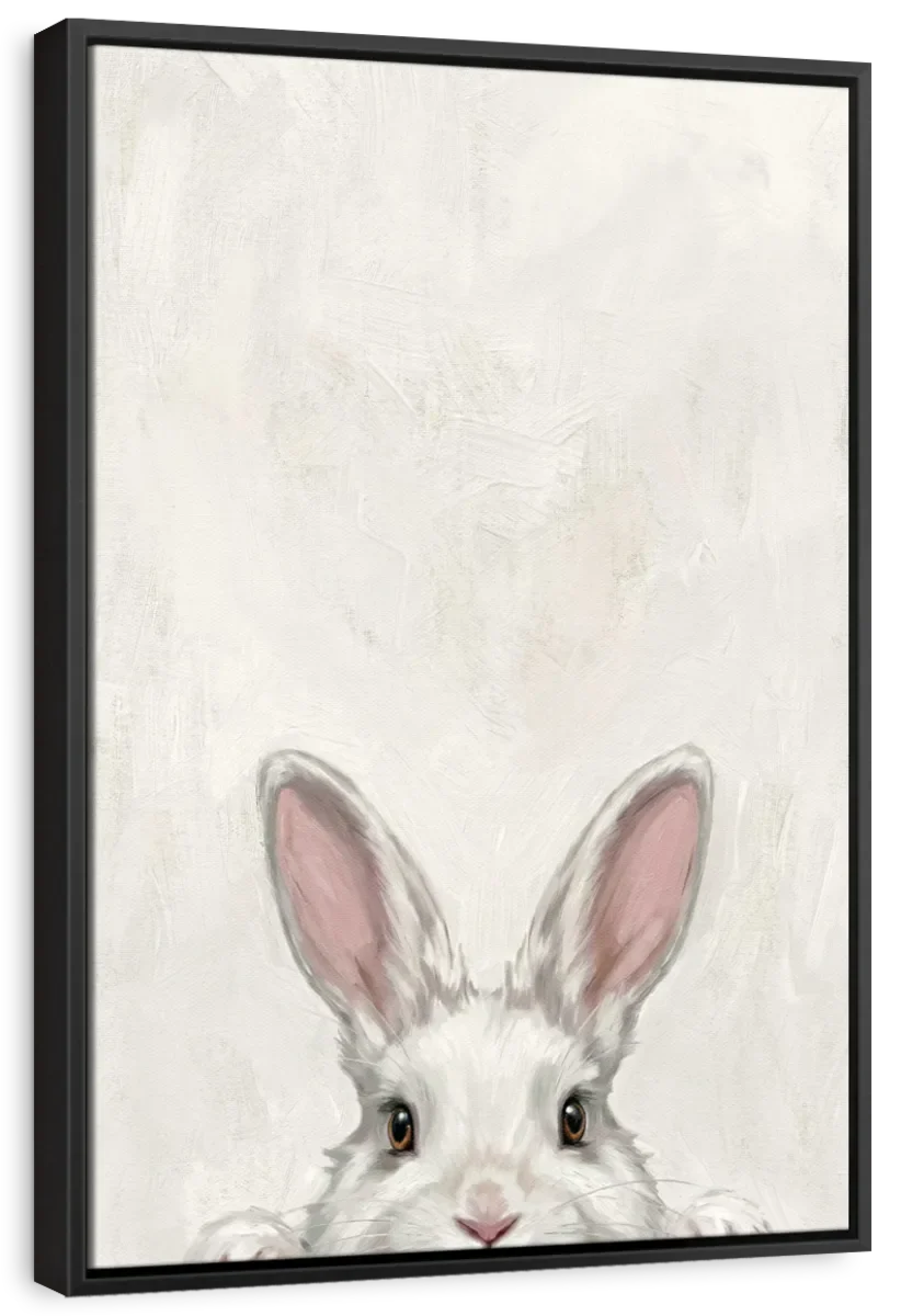 Peeking White Bunny Wall Art - Image 9