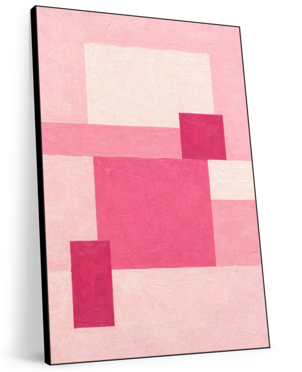 Pink Block Abstract Wall Art - Image 14