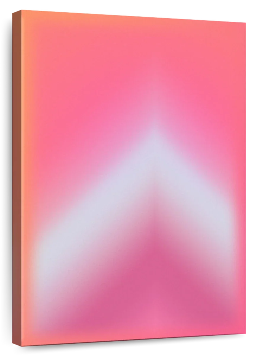 Pink Chevron Abstract Wall Art