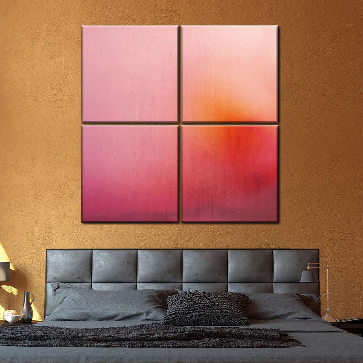 Pink Fade Abstract Wall Art - Image 4