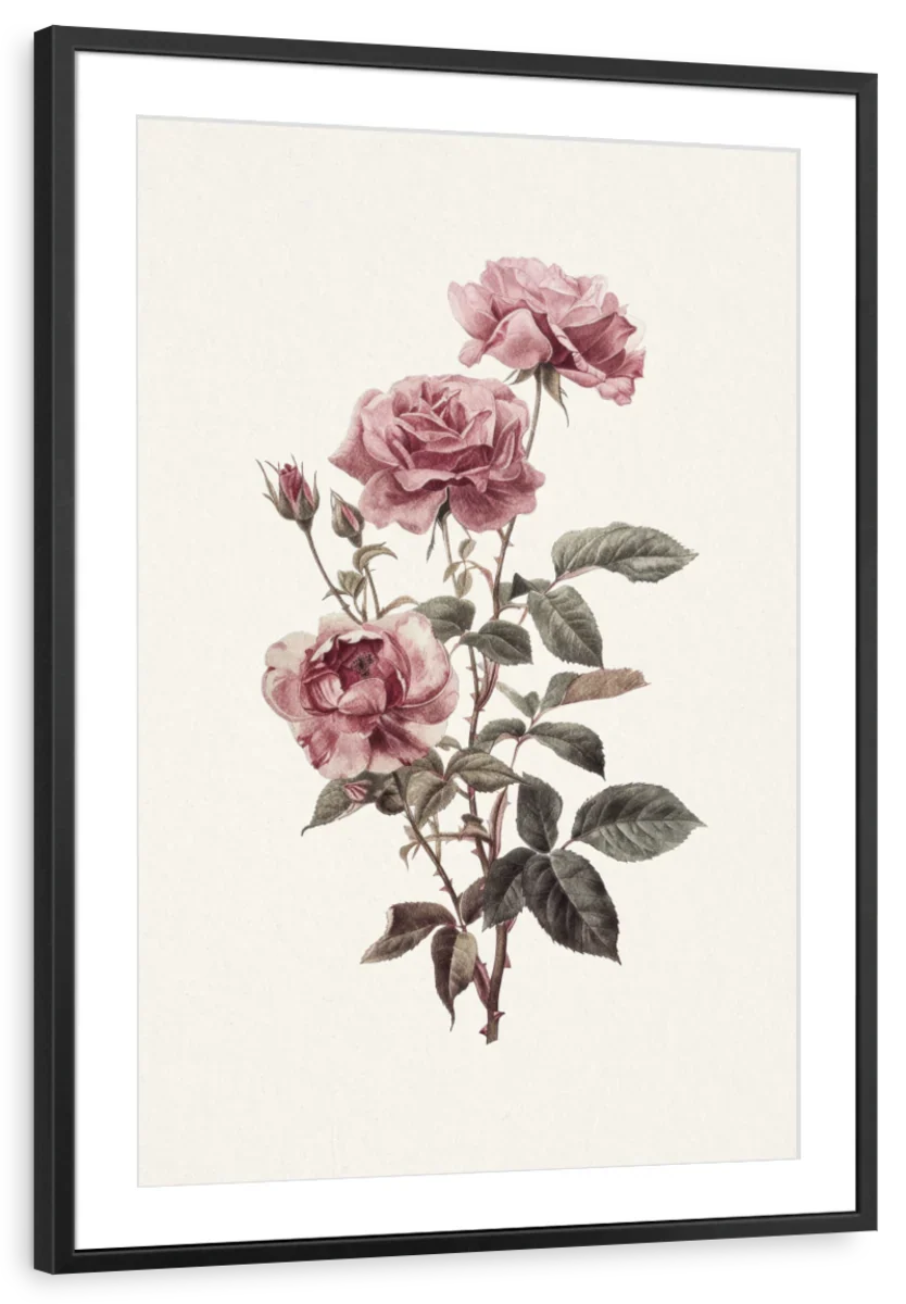 Pink Rose Stem Wall Art - Image 10