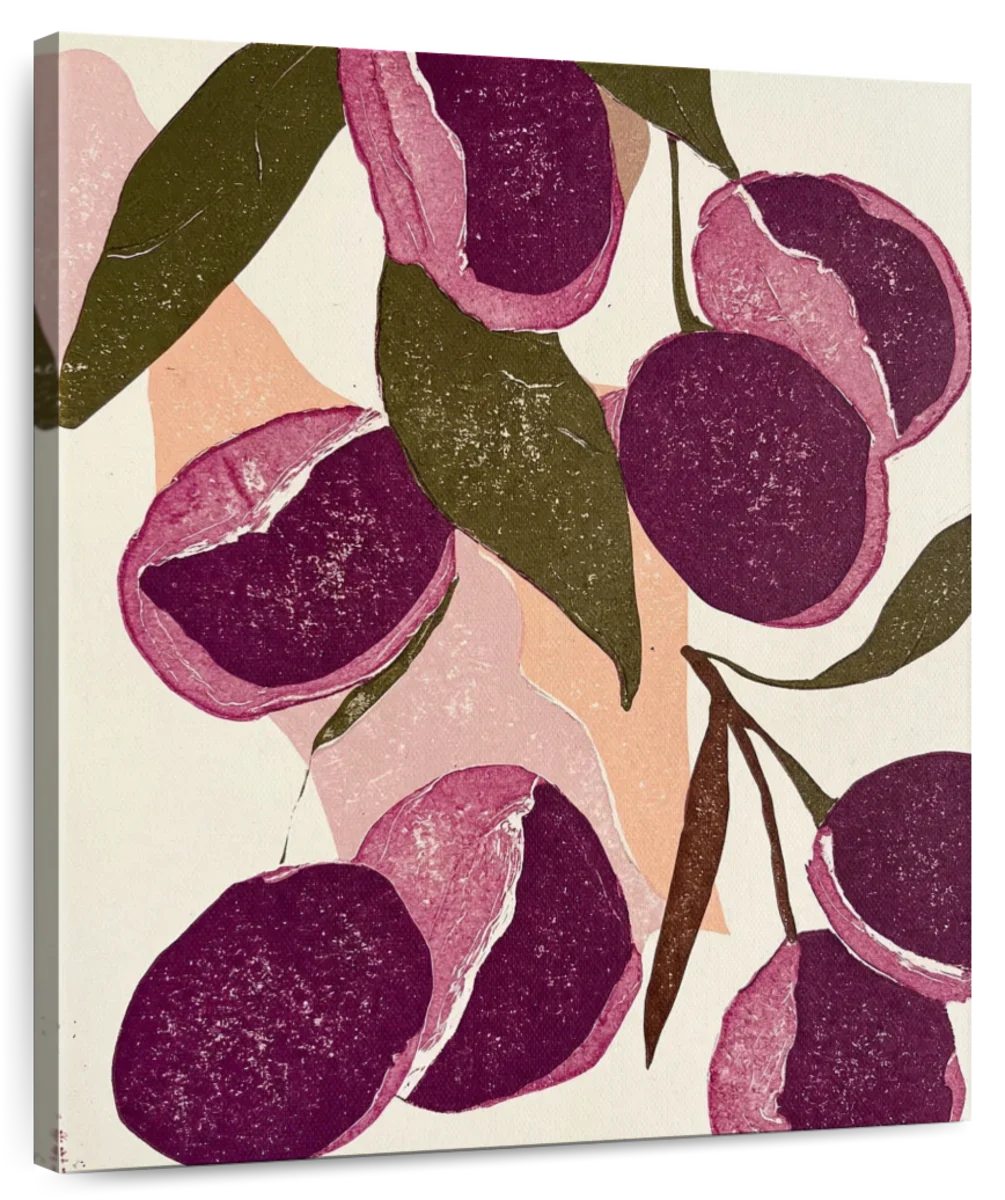 Plum Branch Print Wall Art