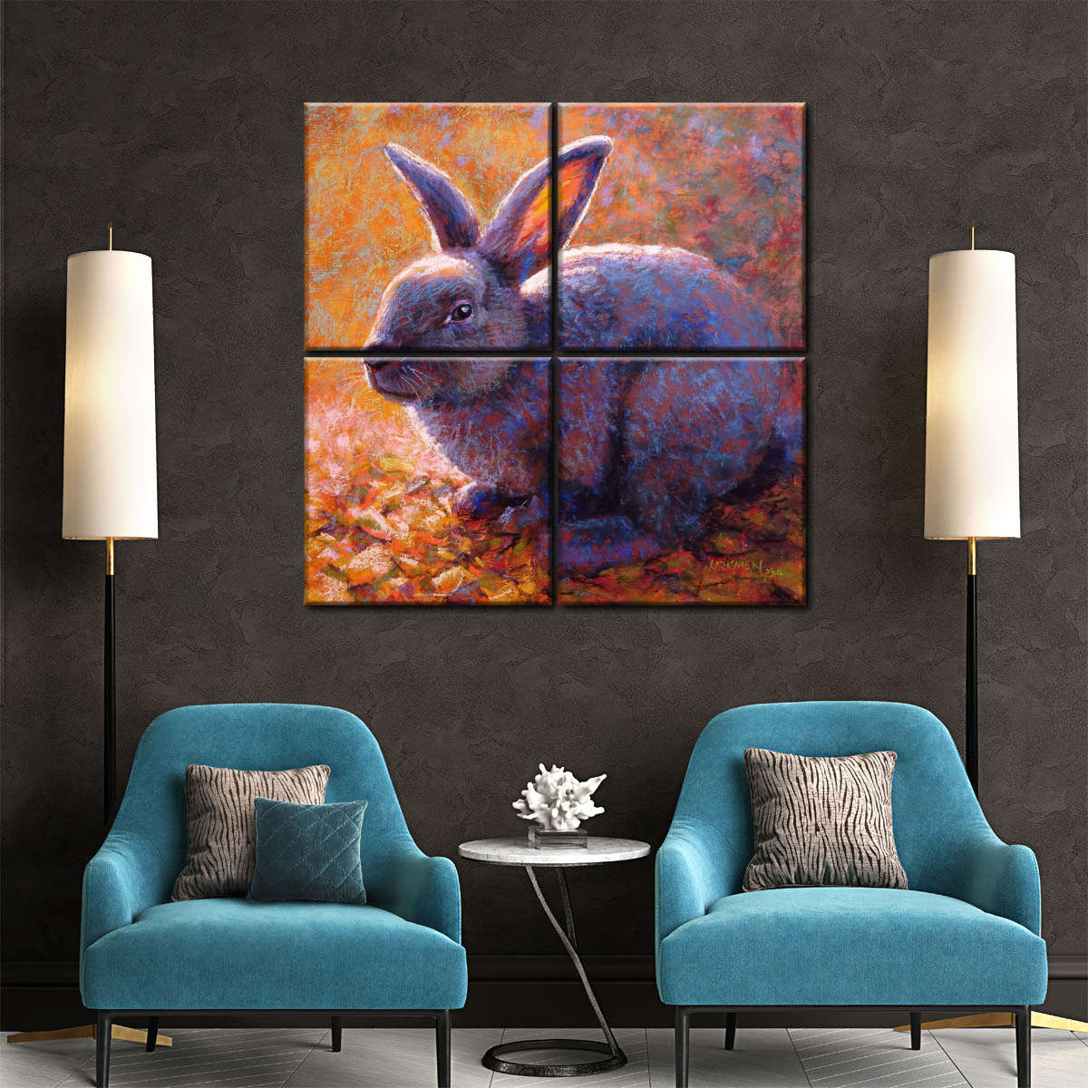 Plum Bunny Wall Art - Image 4