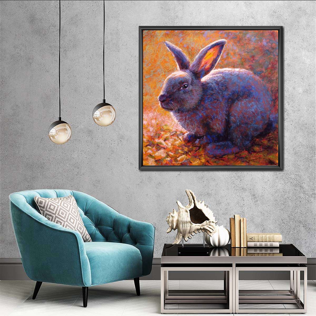 Plum Bunny Wall Art - Image 5