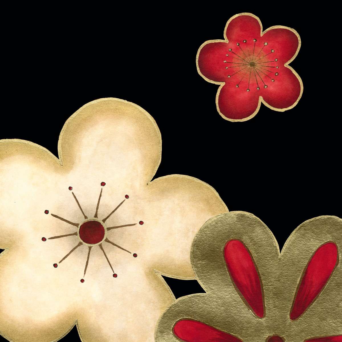Pop Blossoms In Red I Wall Art - Image 2