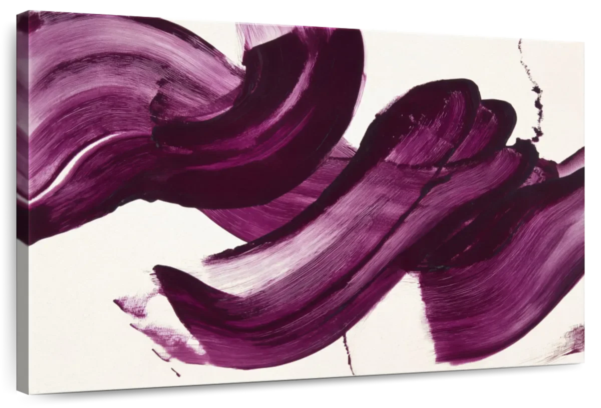 Purple Brush Strokes Wall Art