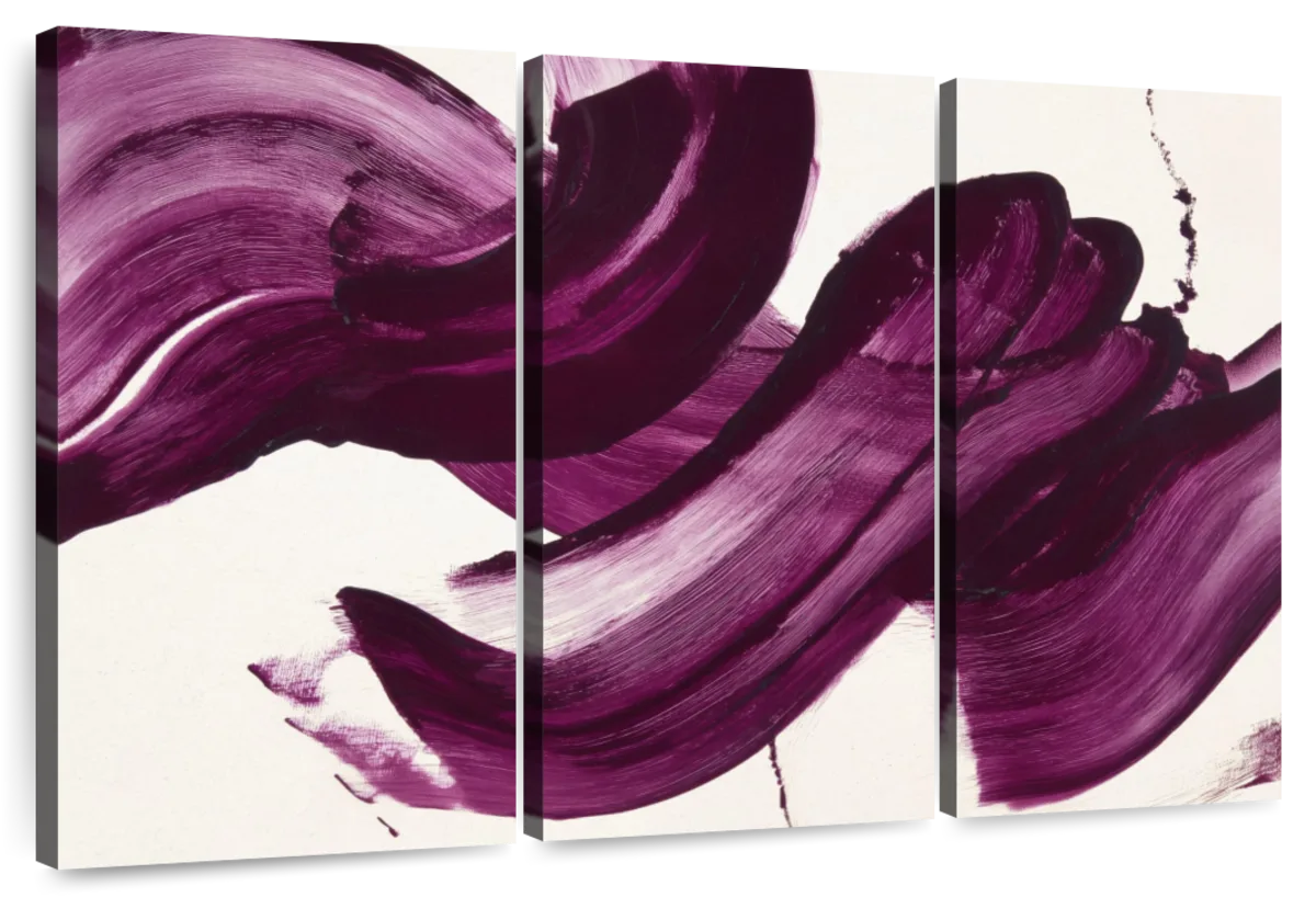 Purple Brush Strokes Wall Art - Image 10