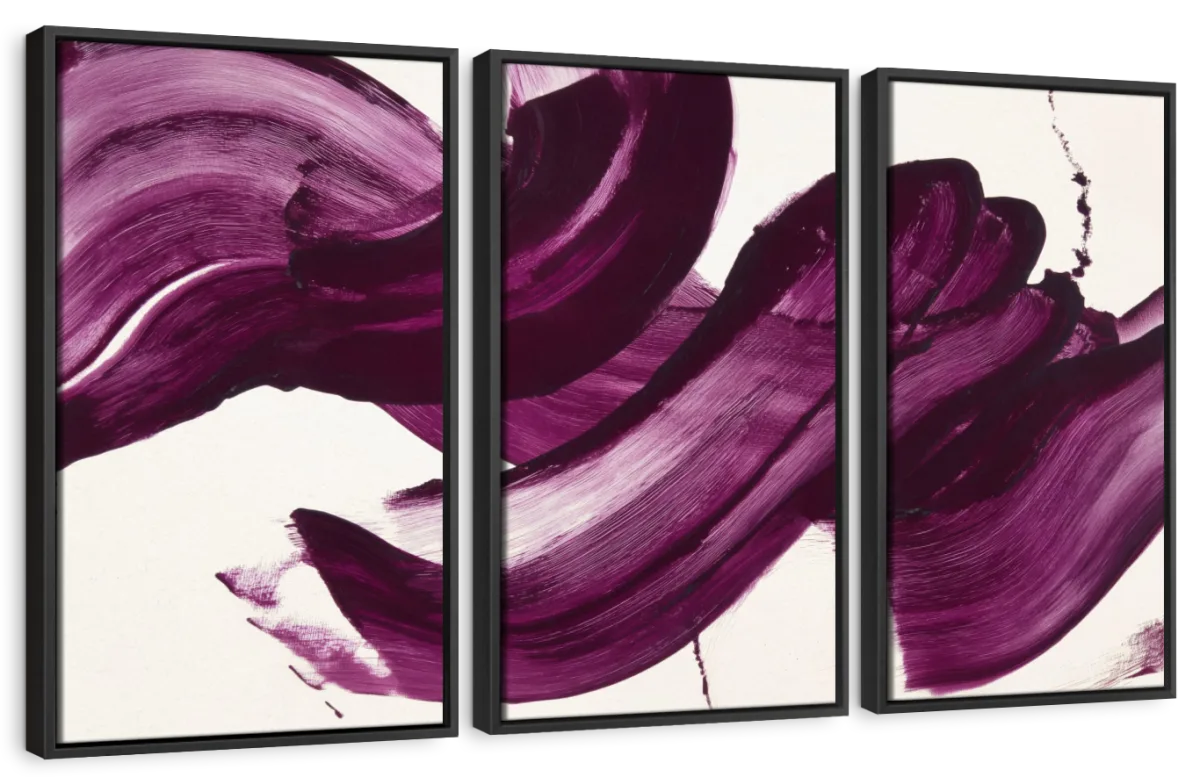 Purple Brush Strokes Wall Art - Image 11