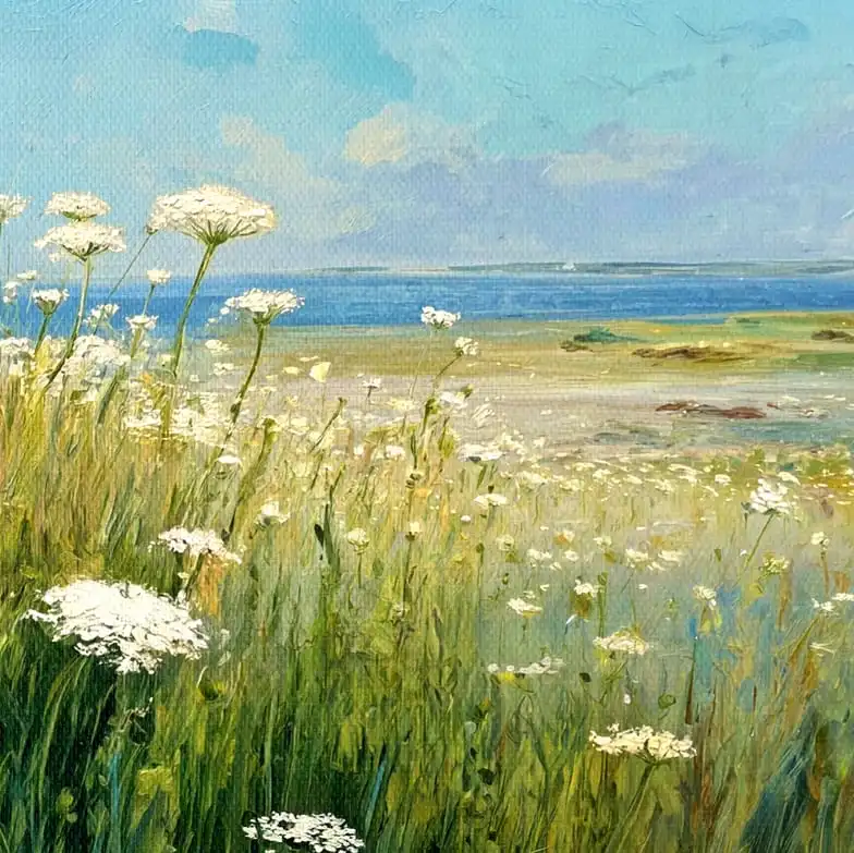Queen Anne's Lace by the Seaside Wall Art - Image 18