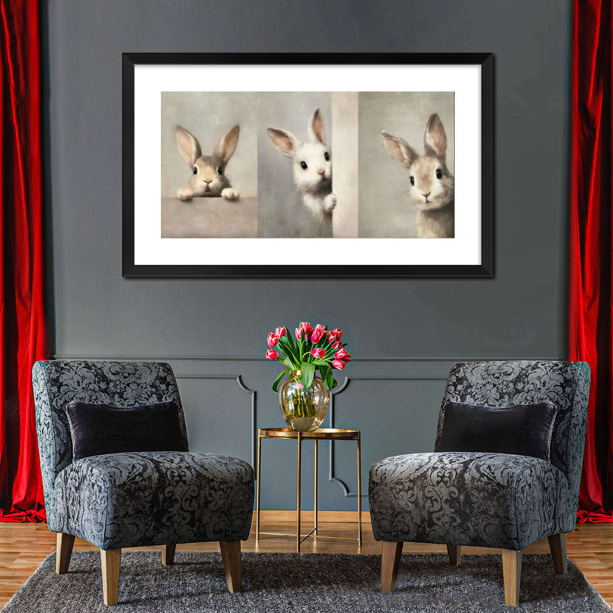 Rabbit Triptych Wall Art - Image 6