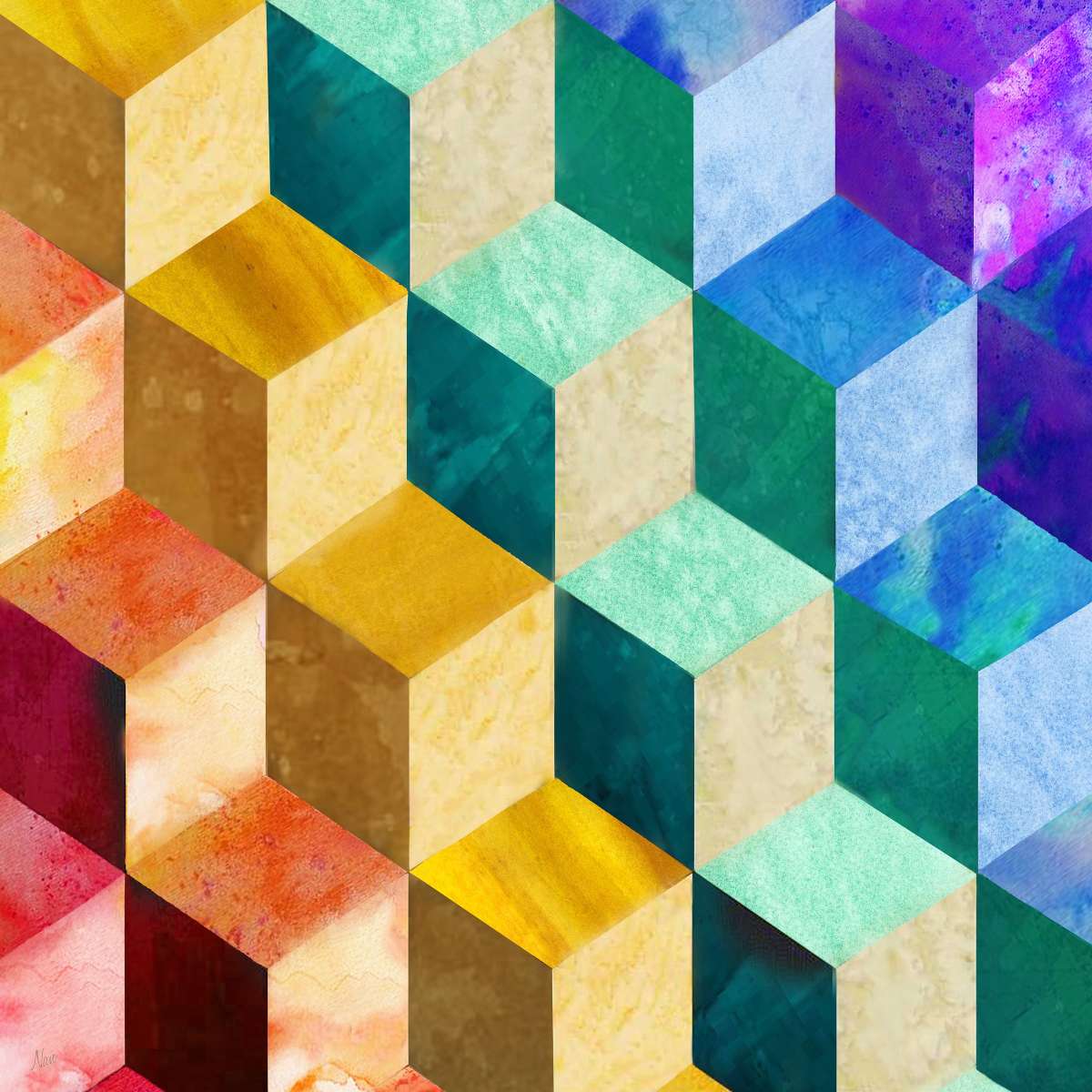 Rainbow Blocks Wall Art - Image 3