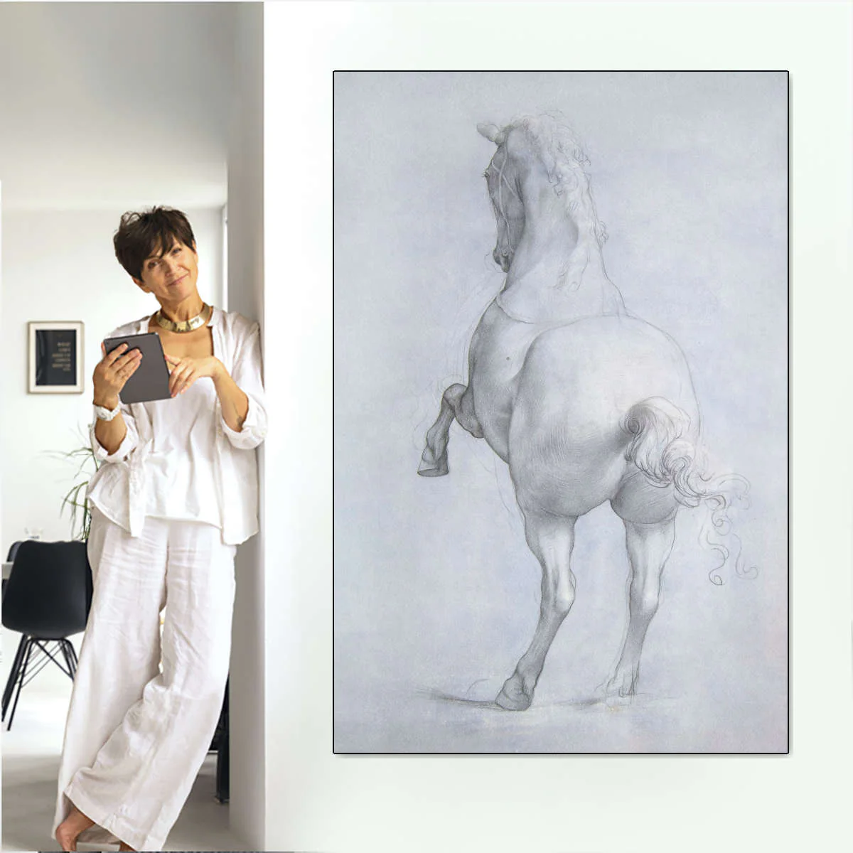 Rearing Horse In Rear Three-Quarter View Wall Art - Image 4