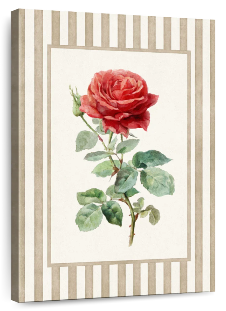 Red Rose Print Wall Art