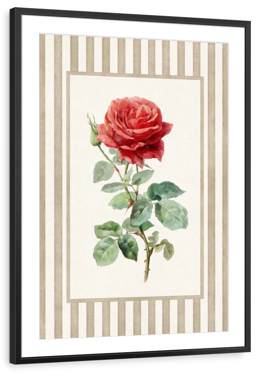 Red Rose Print Wall Art - Image 10