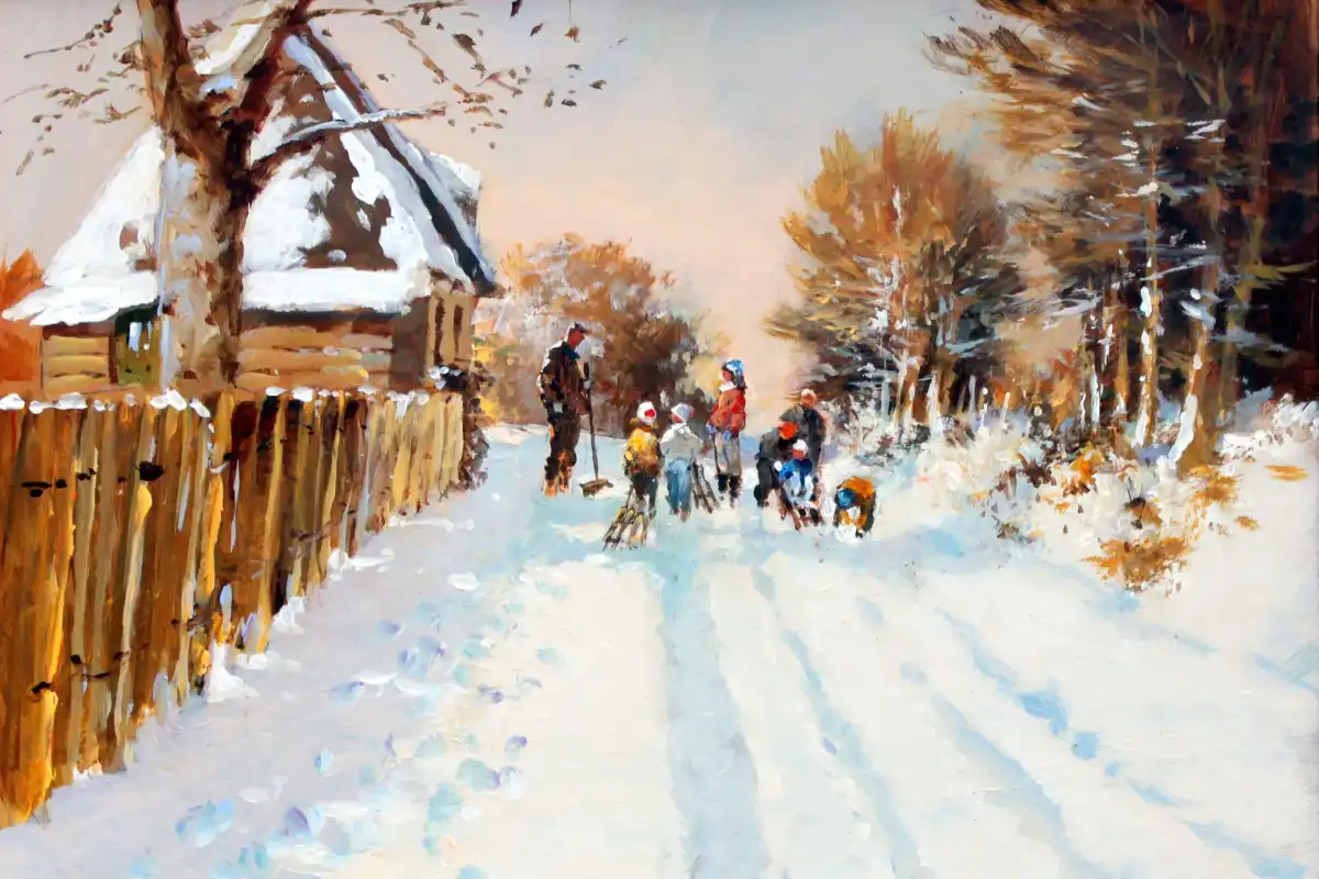 Return From A Winter Walk Wall Art - Image 16