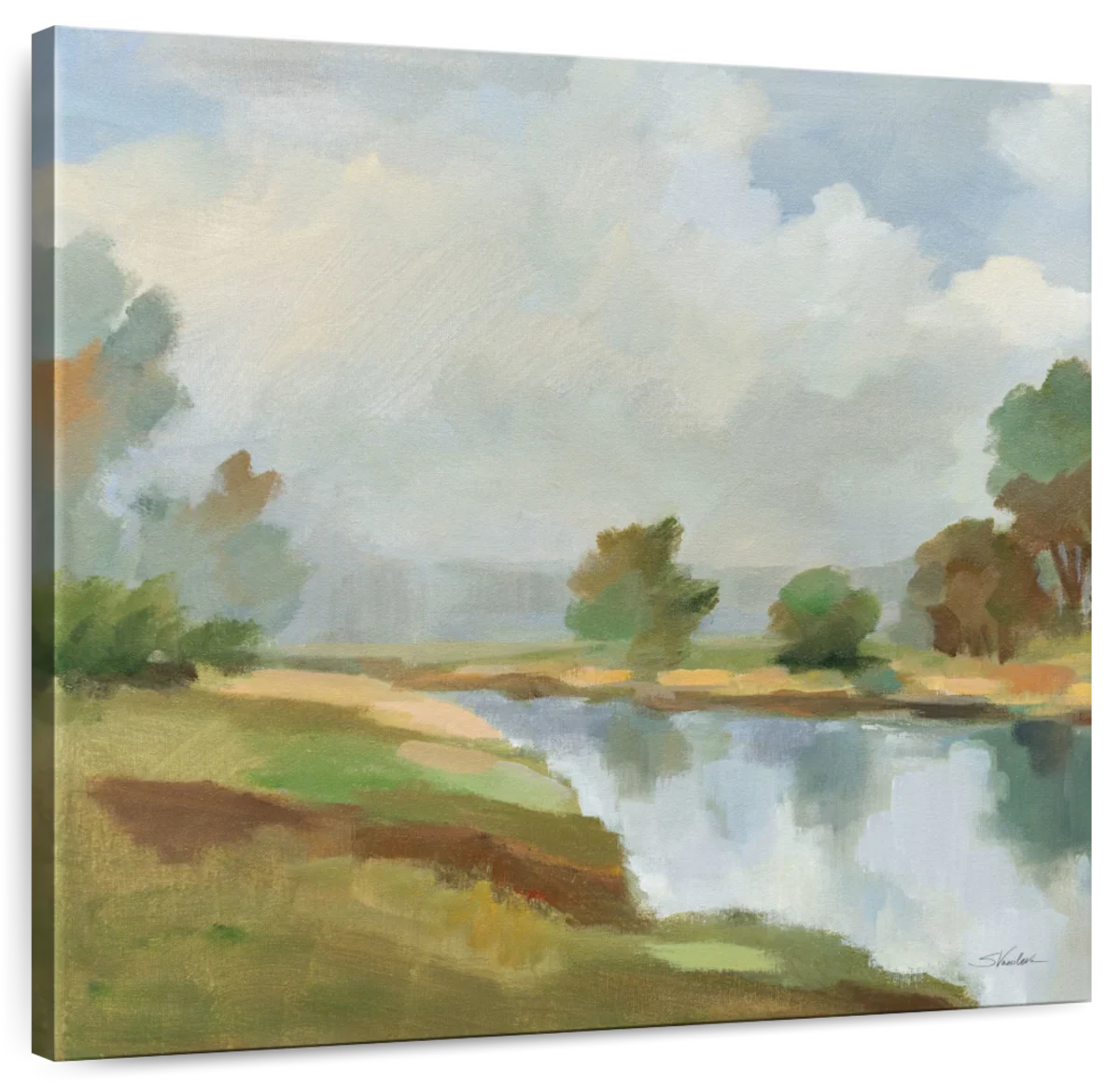 River And Clouds II Wall Art