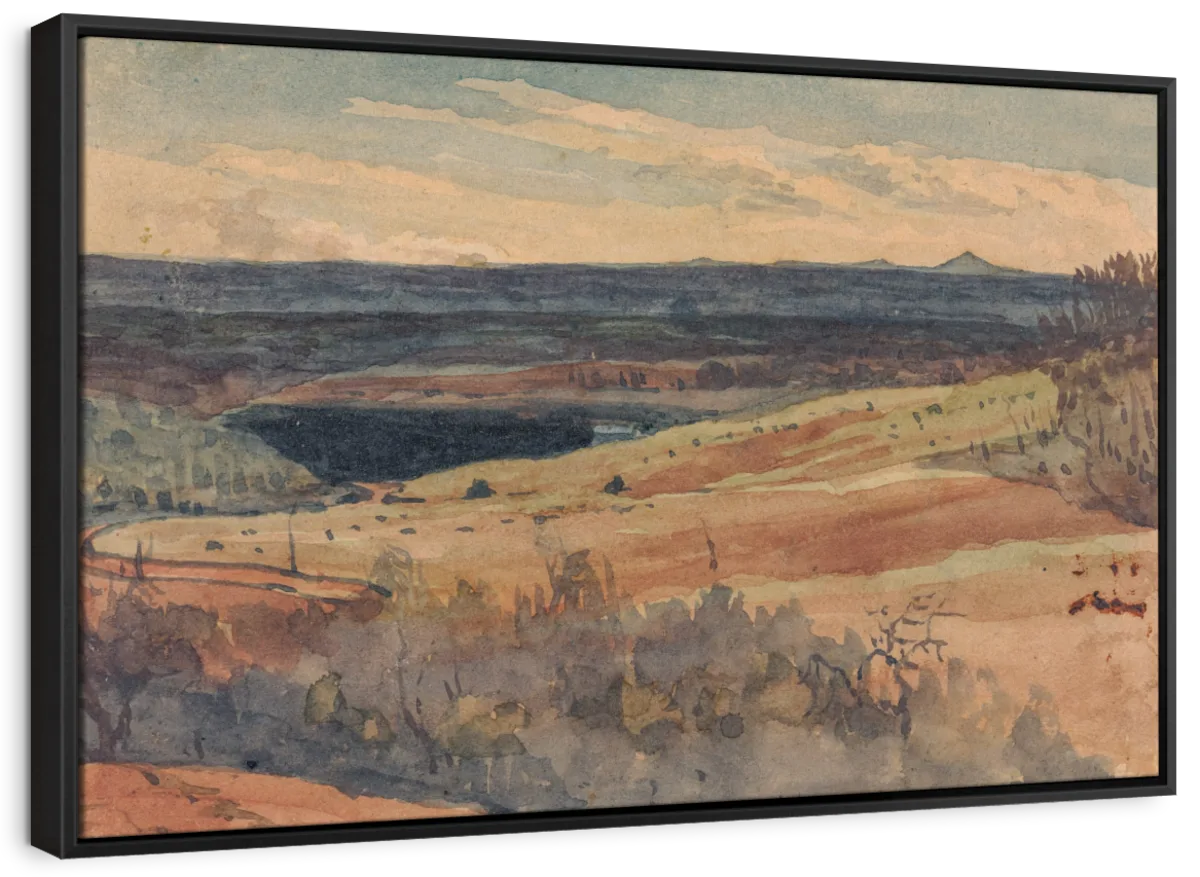 Rolling Fields Mountains In Distance Wall Art - Image 11