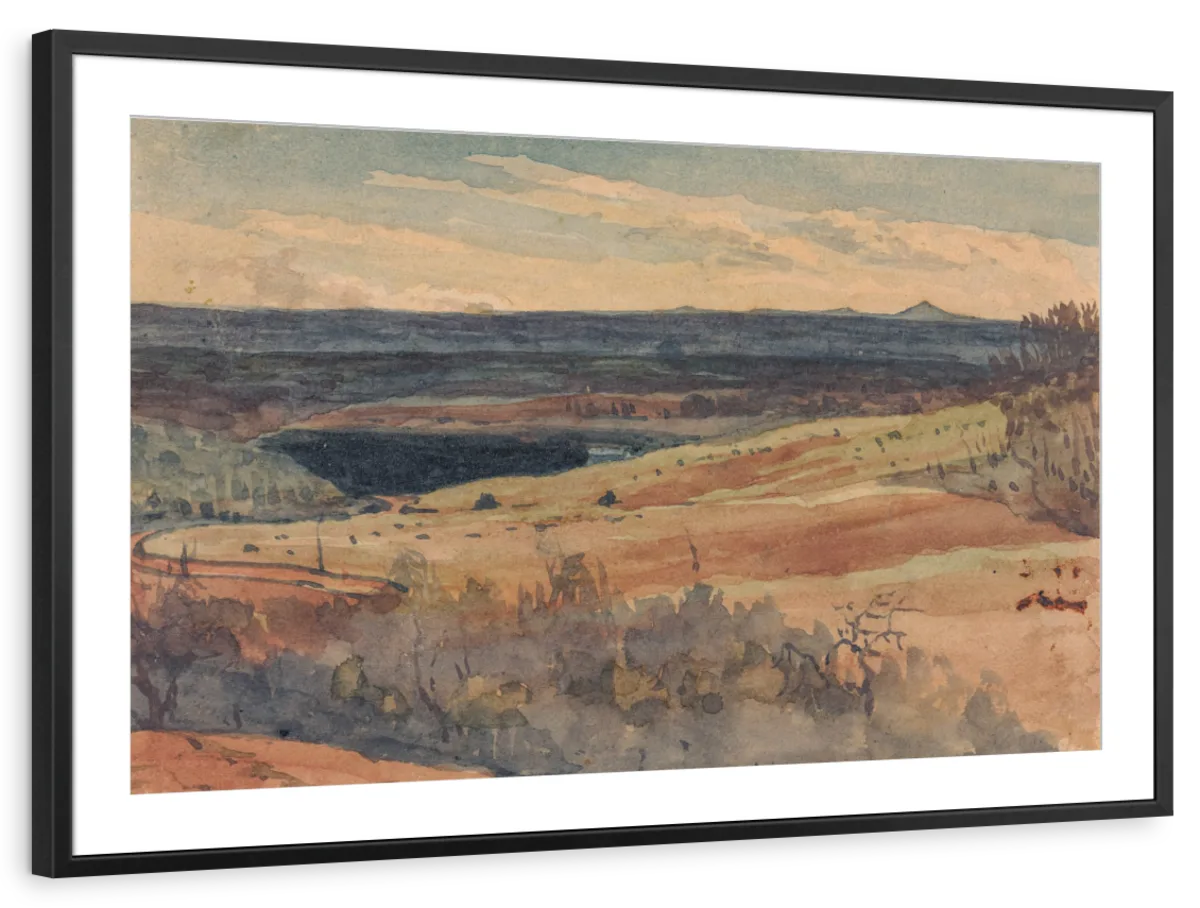 Rolling Fields Mountains In Distance Wall Art - Image 13