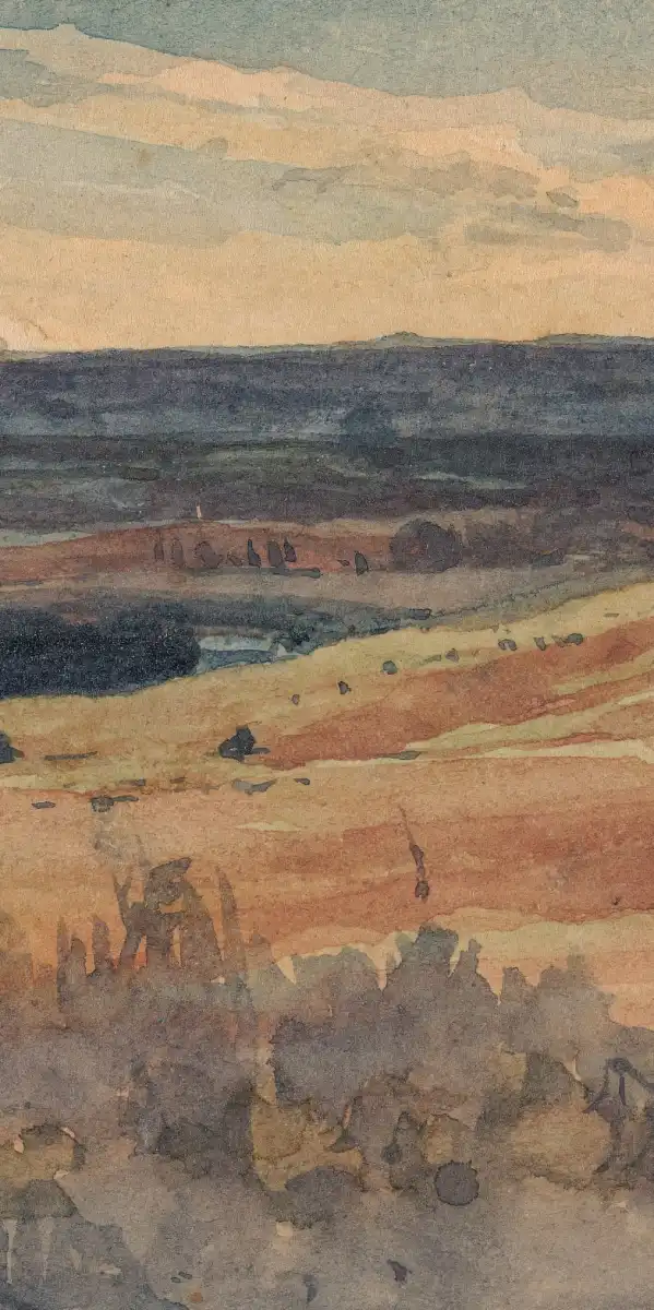 Rolling Fields Mountains In Distance Wall Art - Image 18