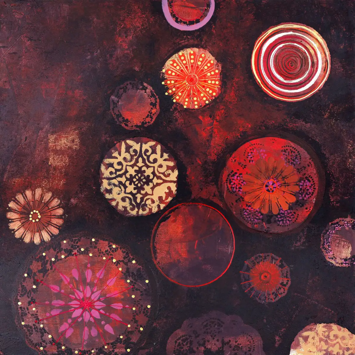 Rouge Patterns Wall Art - Image 13