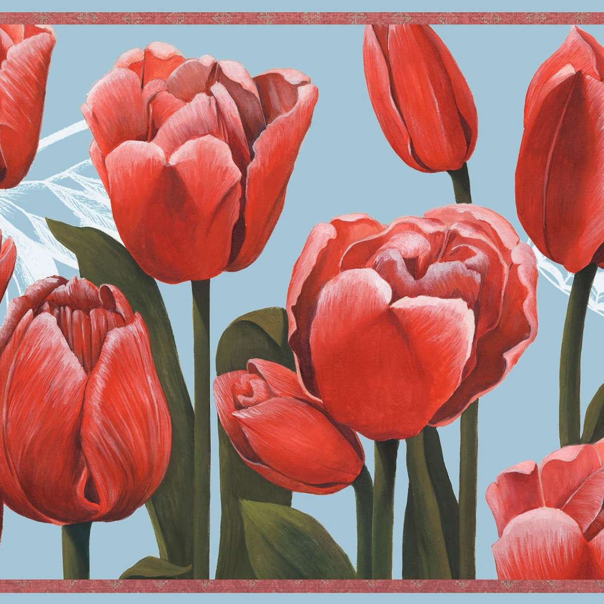 Ruby Tulips Collection A Wall Art - Image 2