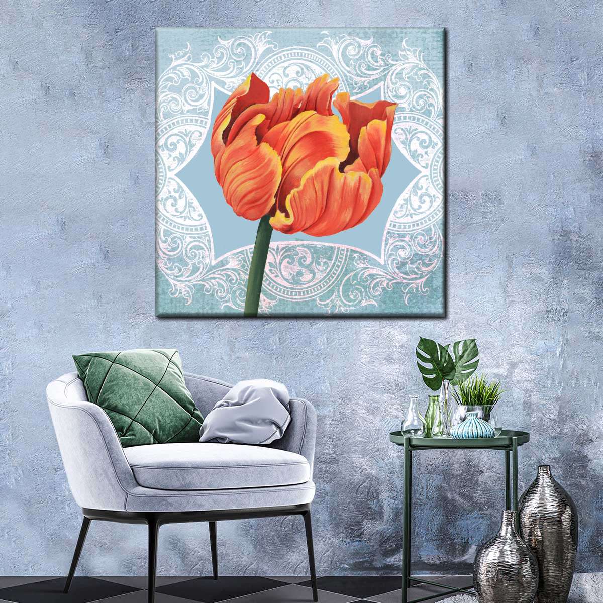 Ruby Tulips Collection B Wall Art - Image 4