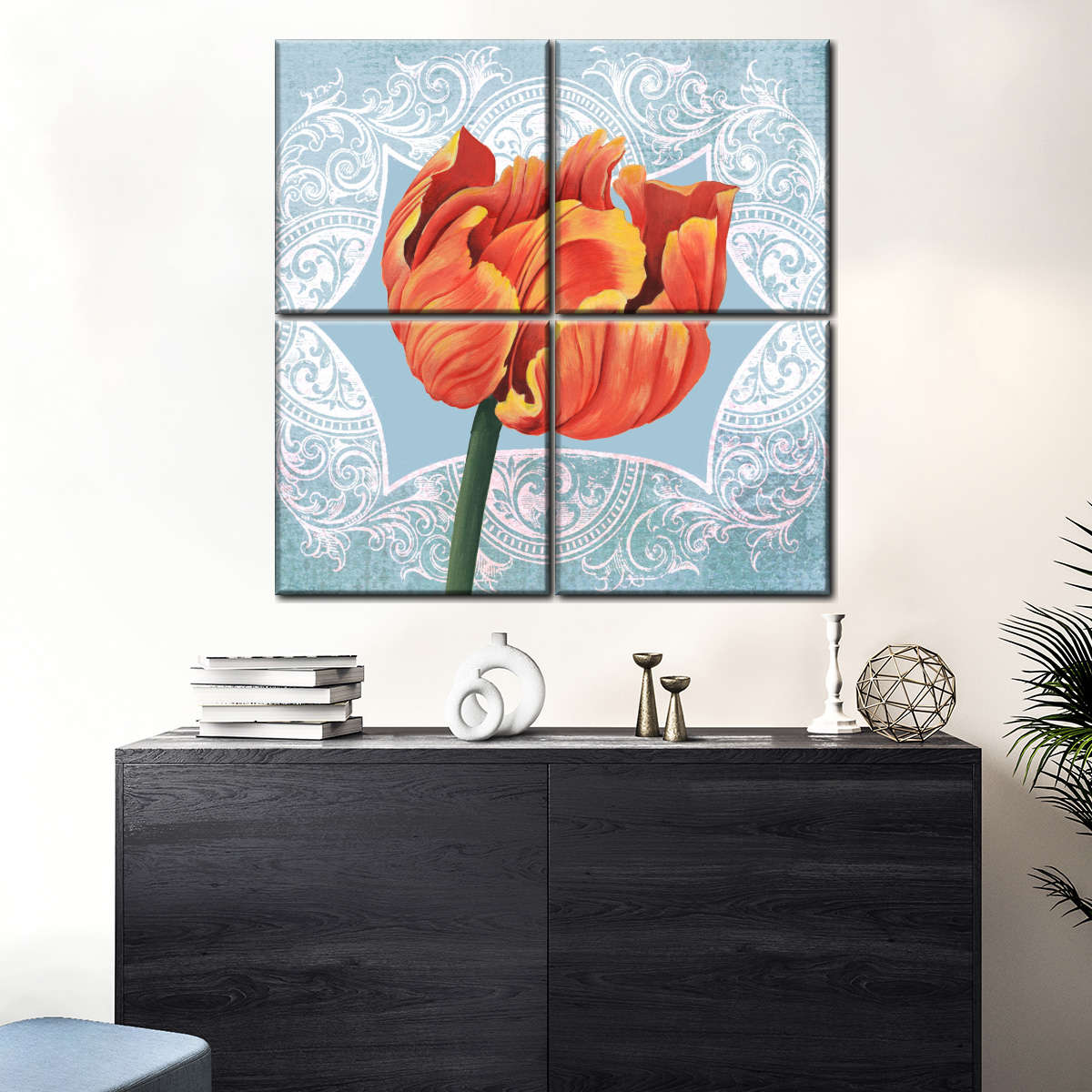 Ruby Tulips Collection B Wall Art - Image 5