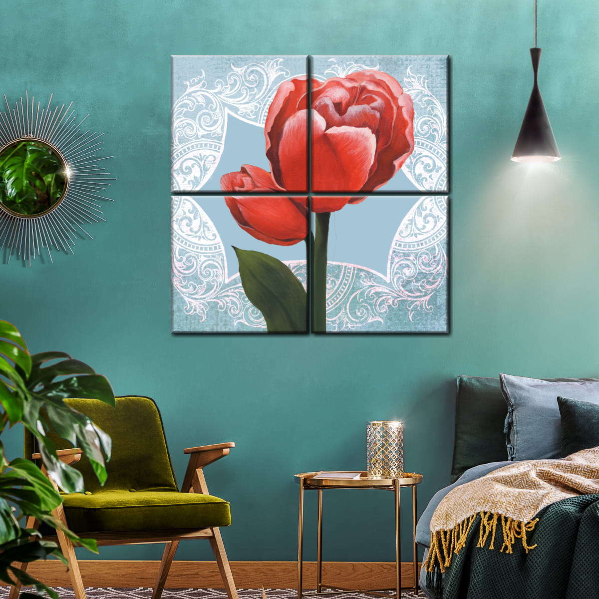 Ruby Tulips Collection E Wall Art - Image 5