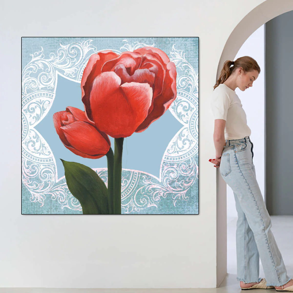 Ruby Tulips Collection E Wall Art - Image 8